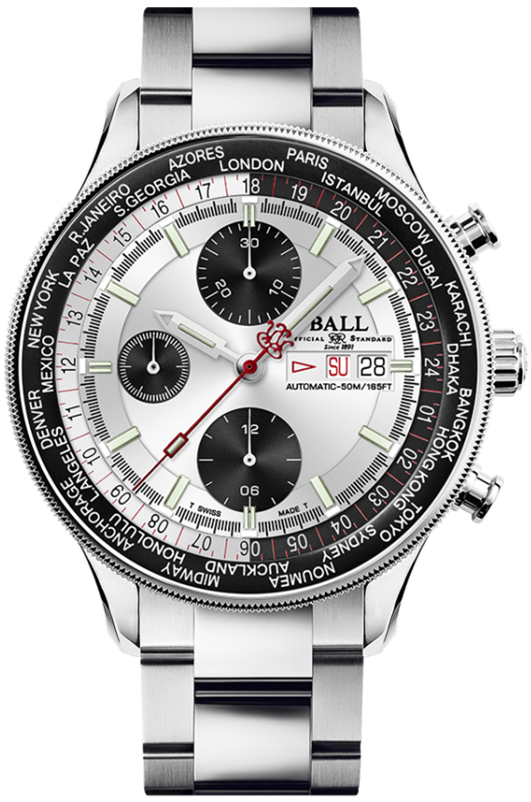 Engineer II Navigator World Time Chronograph (44mm) Ball CM3388D-S1-SLBK 