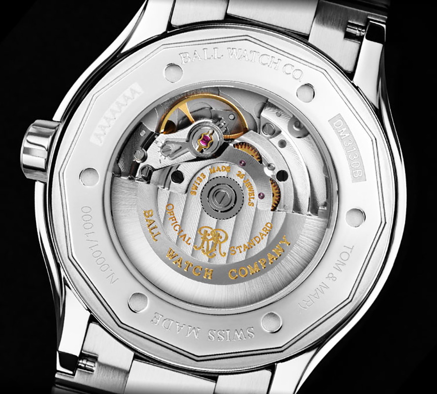 Ball DM3130B-S13J-BE Roadmaster Challenger Moonphase 40mm Roadmaster klasyczny zegarek srebrny