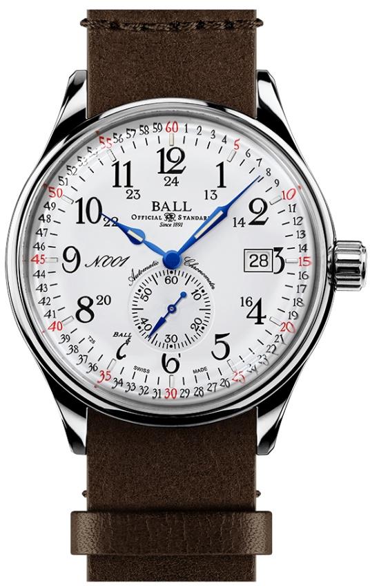Ball  Trainmaster Railroad Standard 130 Years (40mm)  NM3888D-L4CJ-WH