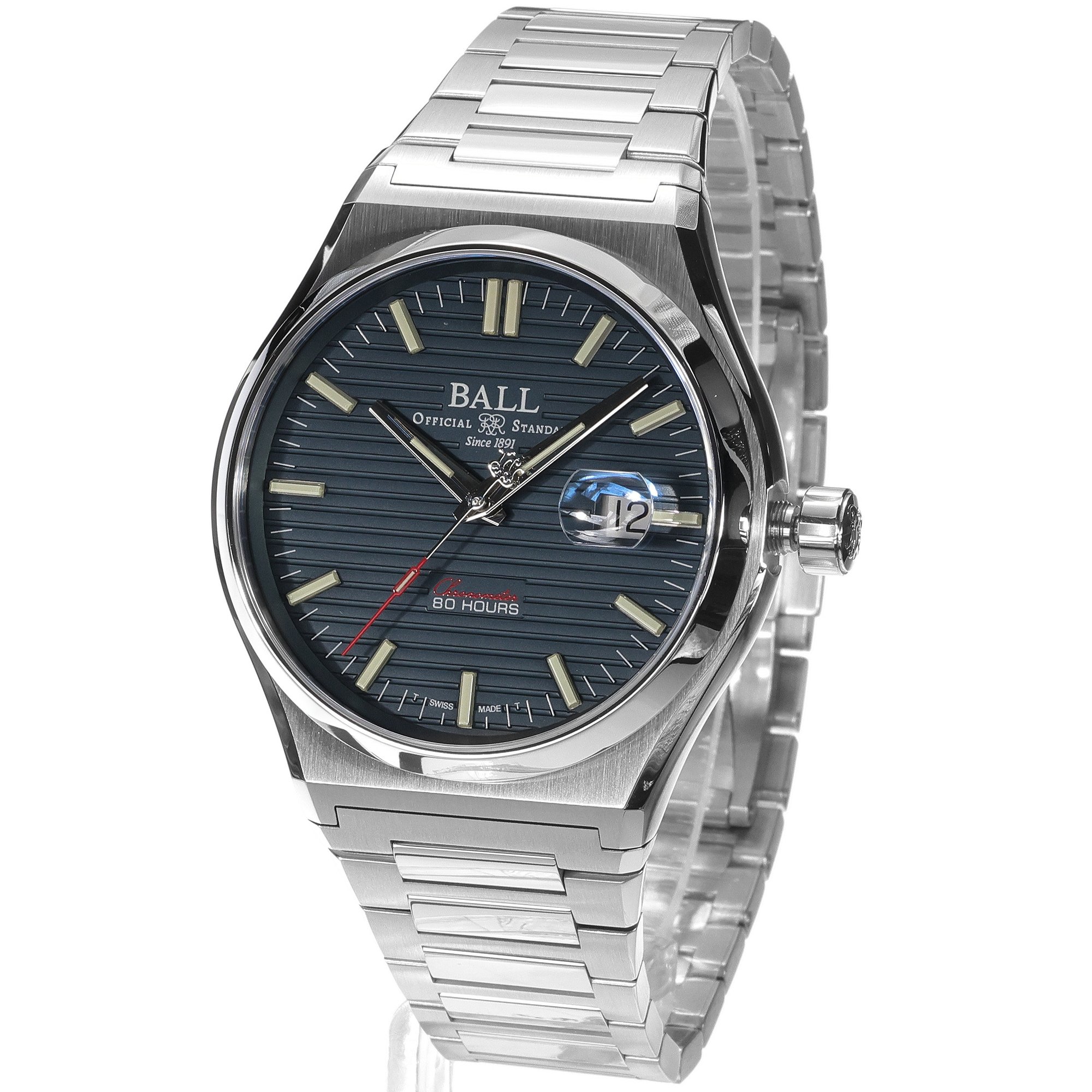 Ball NM9352C-S1C-BE zegarek srebrny klasyczny Roadmaster bransoleta