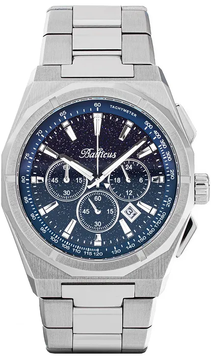 Balticus BALSDCHBA Gwiezdny Pył Kwarc Chrono 42 mm Awenturyn Niebieski - Limited Edition 150szt - zdjęcie 1