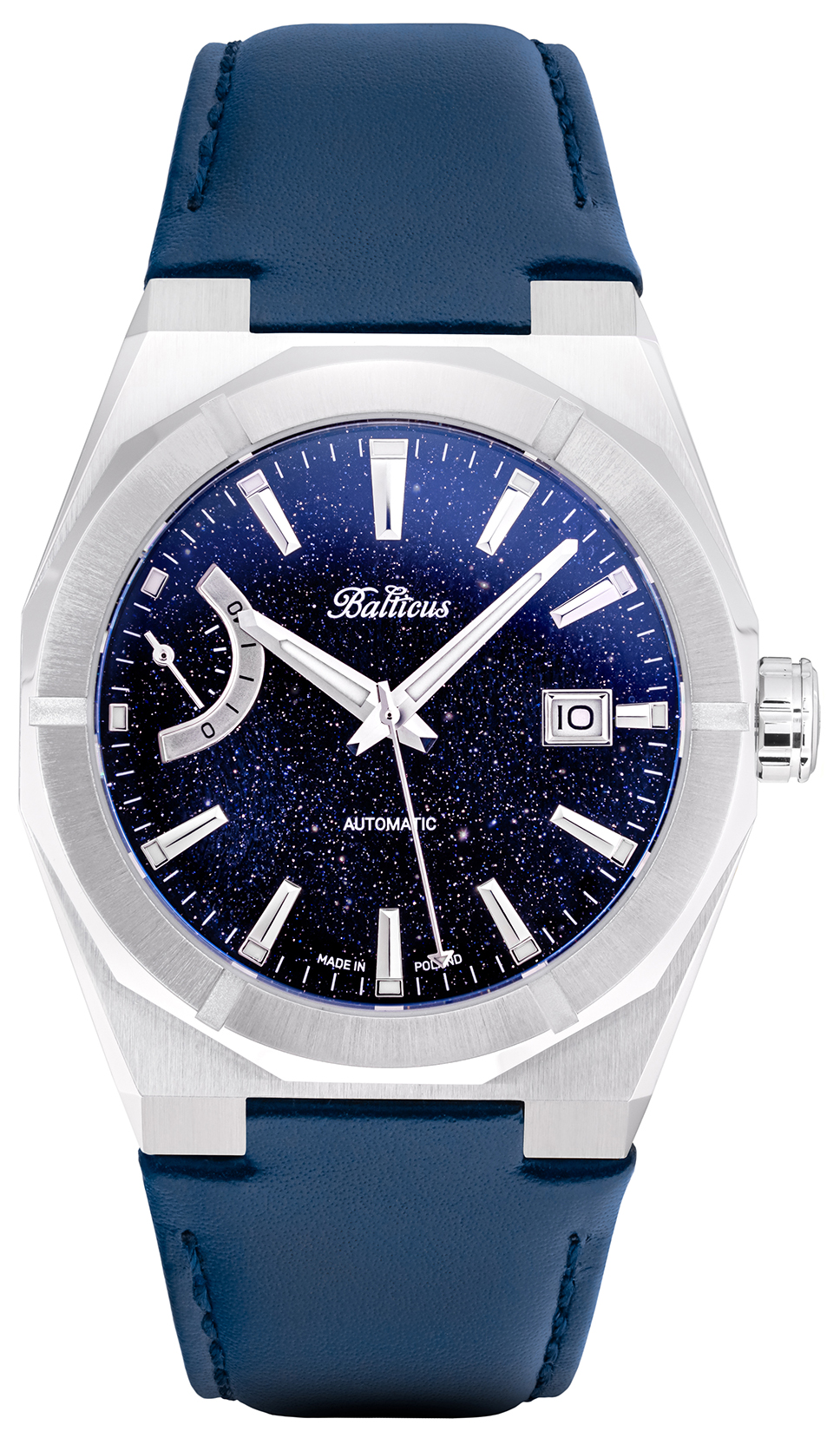 Balticus BALSDSPRA Gwiezdny Pył Gwiezdny Pył 40mm Awenturyn Power Reserve Automatic zegarek męski sportowy szafirowe - miniatura 2