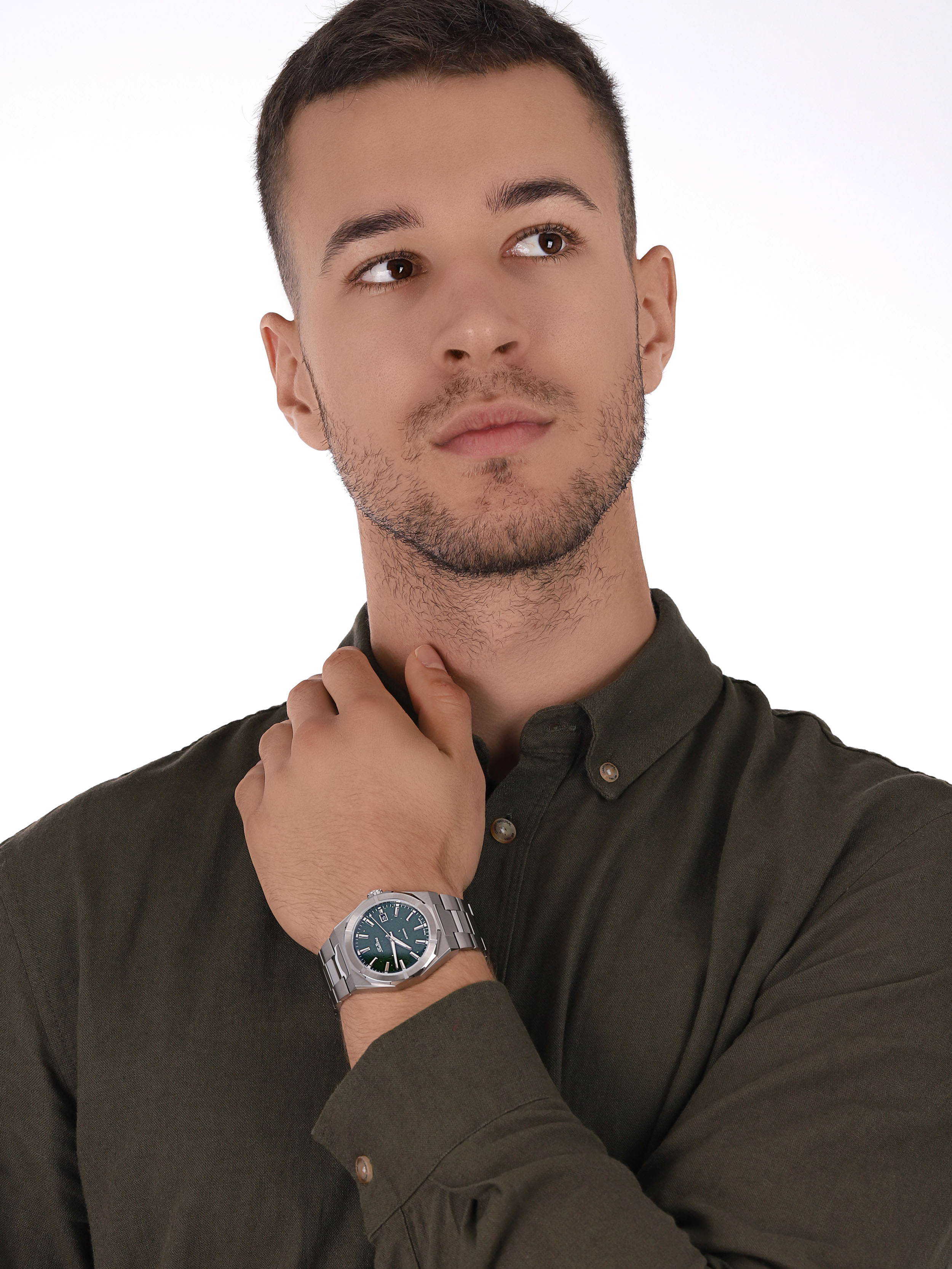 Balticus BLT-BALSDGAD Gwiezdny Pył 40mm Automatic - Zielony z datownikiem zegarek klasyczny Gwiezdny Pył - miniatura 2