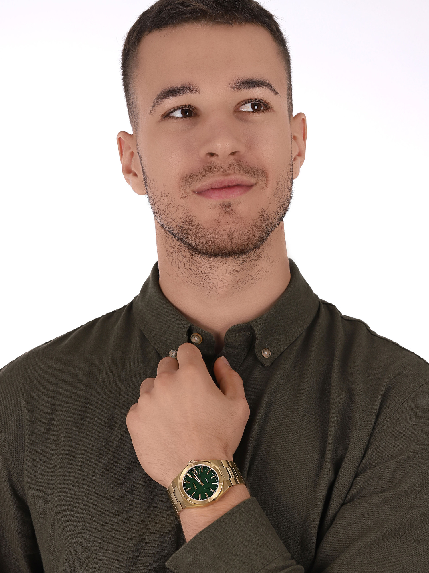 Balticus BLT-BALSDGADG Gwiezdny Pył 40mm Złoty Automatic - Zielona tarcza z datownikiem zegarek klasyczny Gwiezdny Pył - miniatura 2