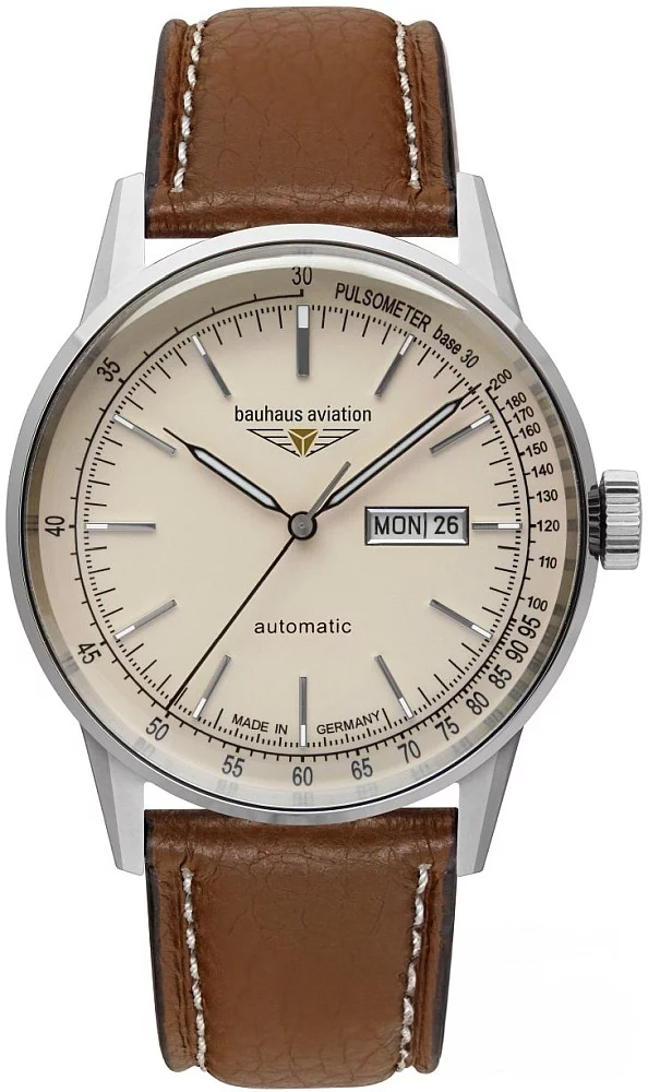 Bauhaus Aviation Automatic Day-Date Sapphire Titanium 23665