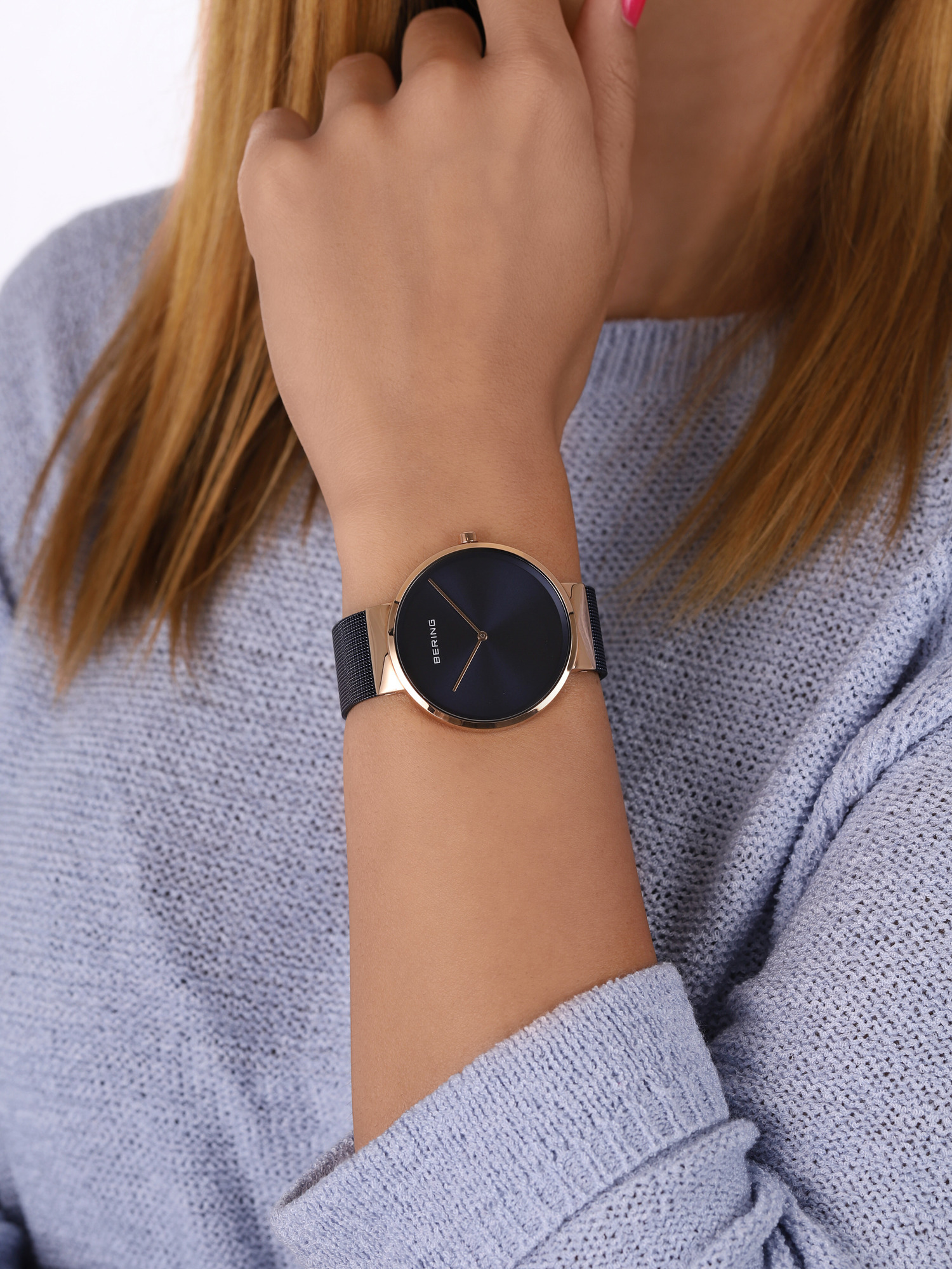 Bering 14539-367 Classic fashion/modowy zegarek różowe złoto