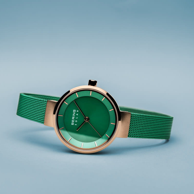 Bering 14627-CHARITY zegarek różowe złoto klasyczny Solar bransoleta - miniatura 8