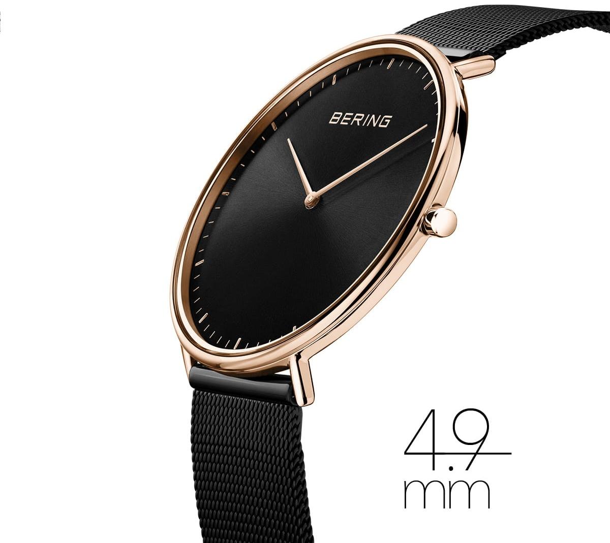 Bering 15739-166 zegarek niebieski klasyczny Ultra Slim bransoleta - miniatura 5