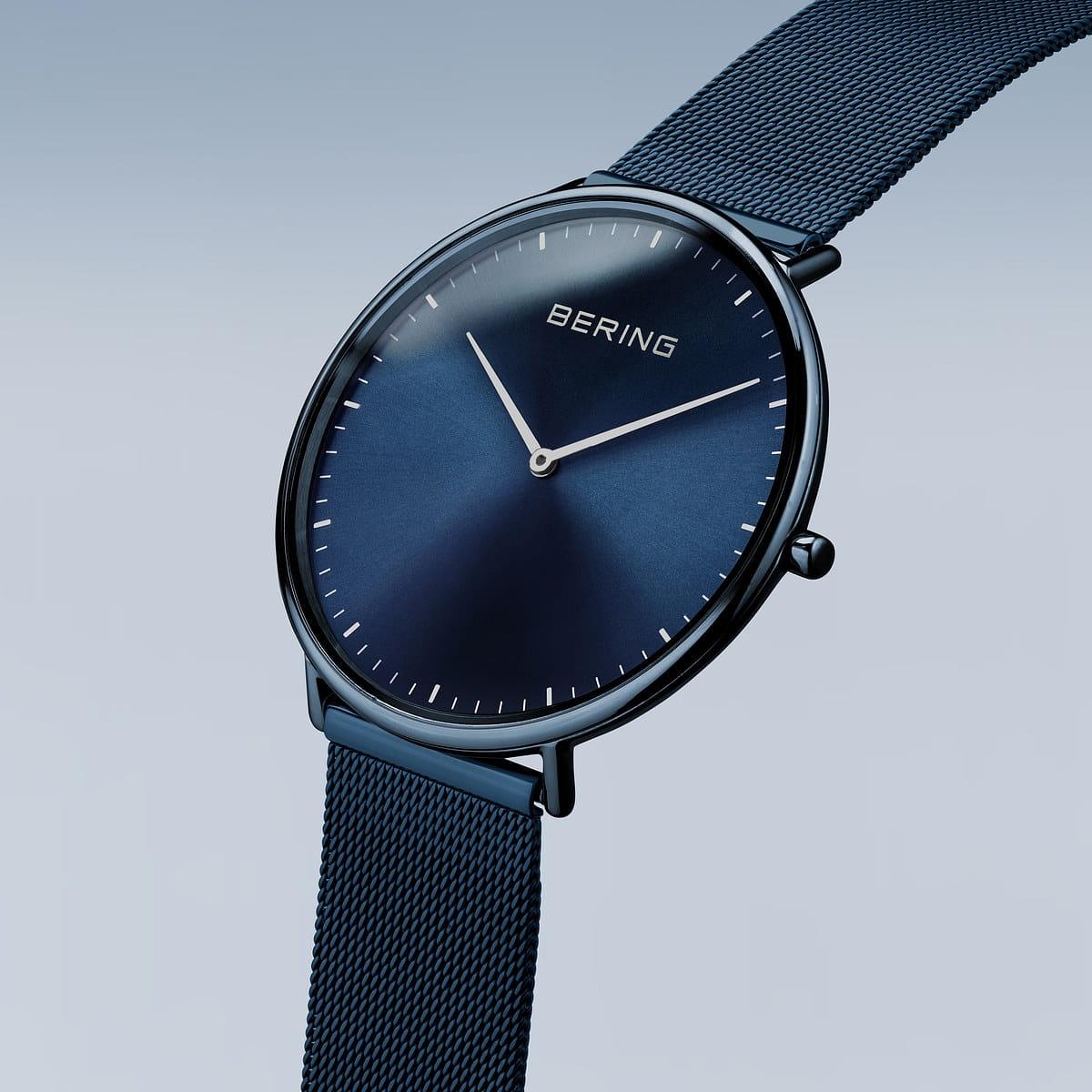 Bering 15739-397 zegarek niebieski klasyczny Ultra Slim bransoleta - miniatura 5