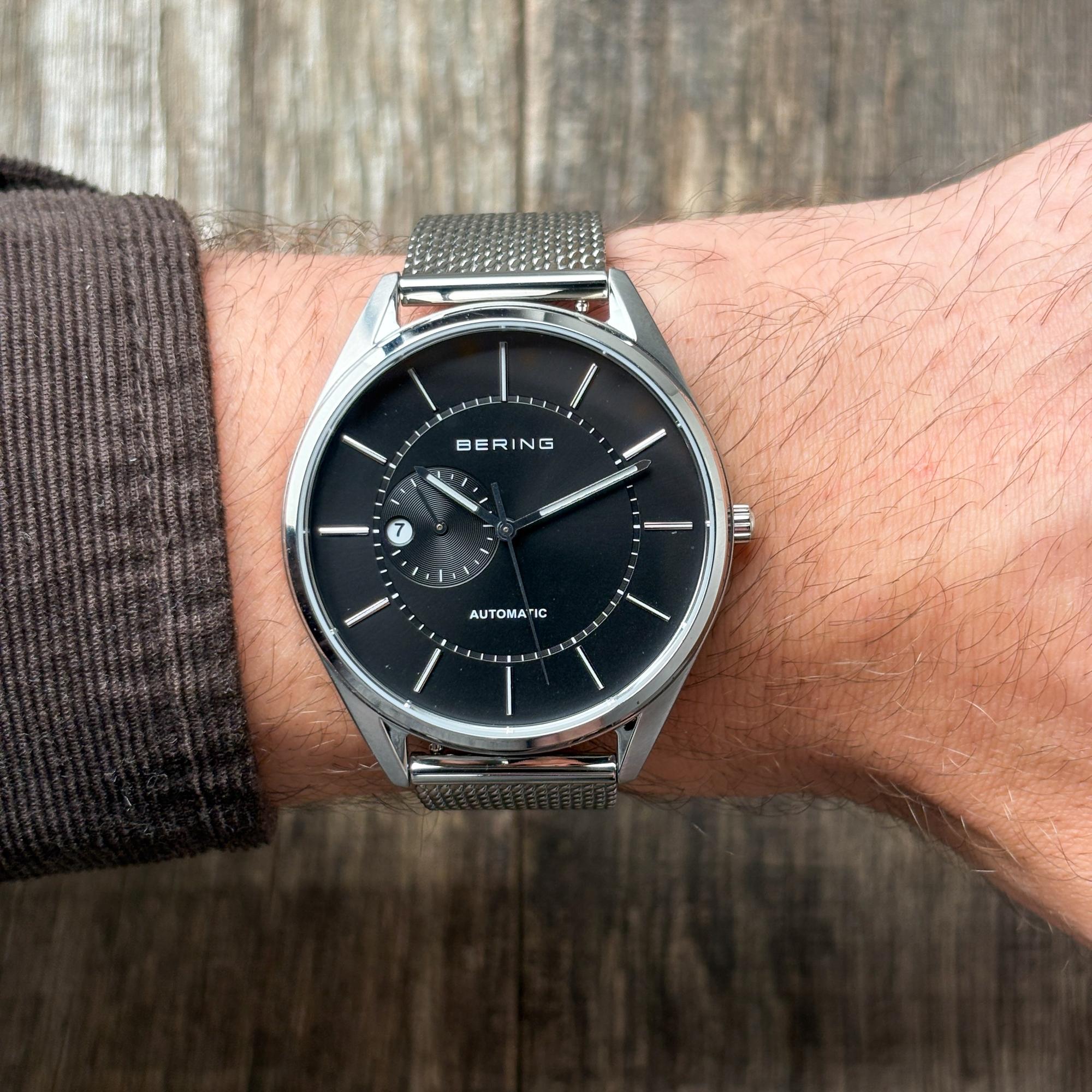 Bering 16243-077 zegarek srebrny klasyczny Automatic bransoleta - miniatura 9