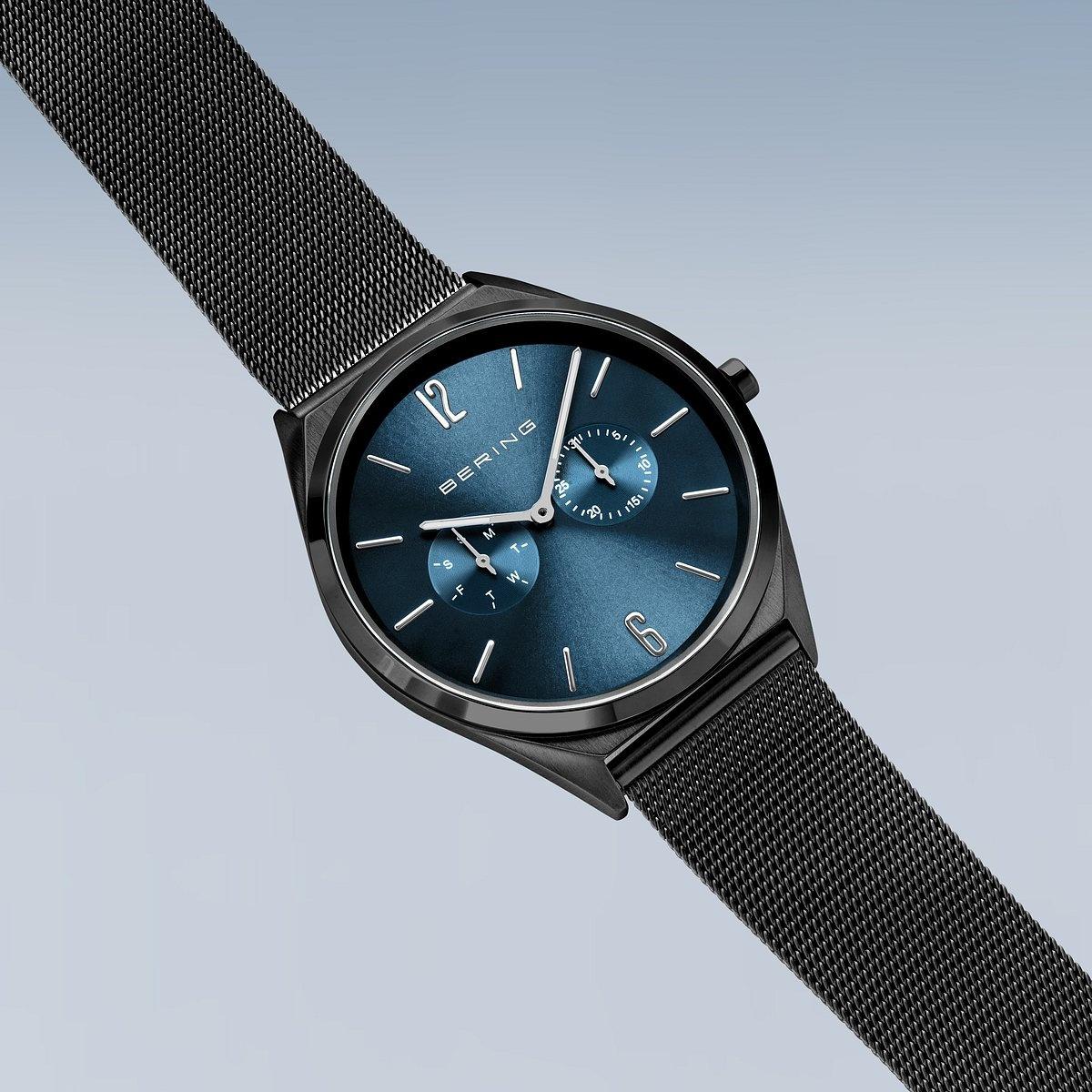Bering 17140-227 zegarek czarny klasyczny Ultra Slim bransoleta - miniatura 5