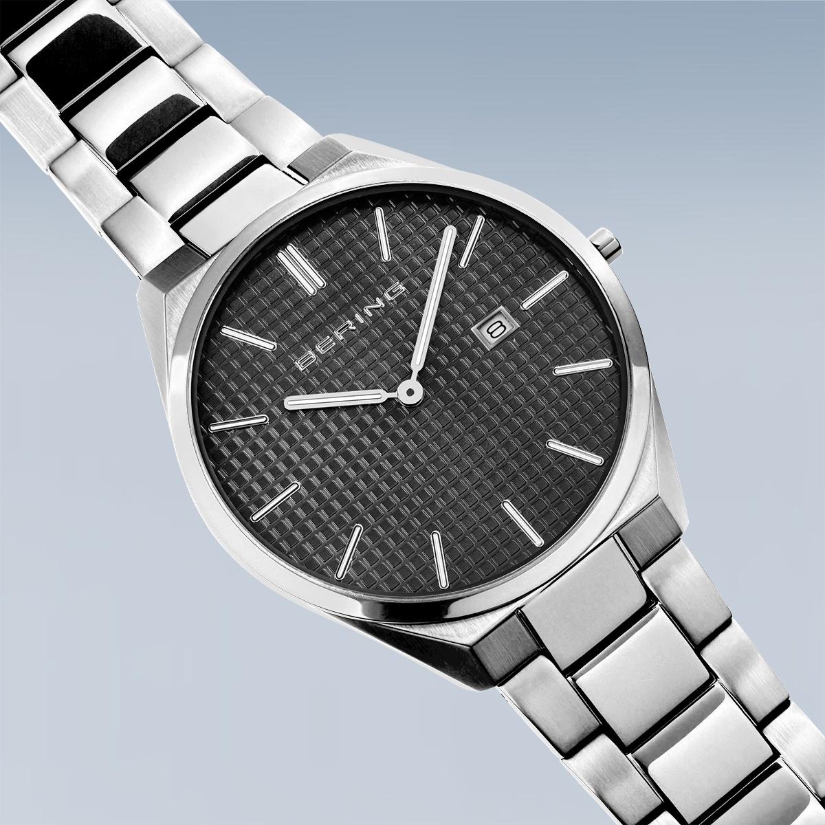 Bering 17240-702 zegarek srebrny klasyczny Ultra Slim bransoleta - miniatura 5