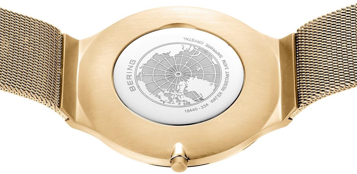 Bering 18440-334 zegarek złoty klasyczny Ultra Slim bransoleta