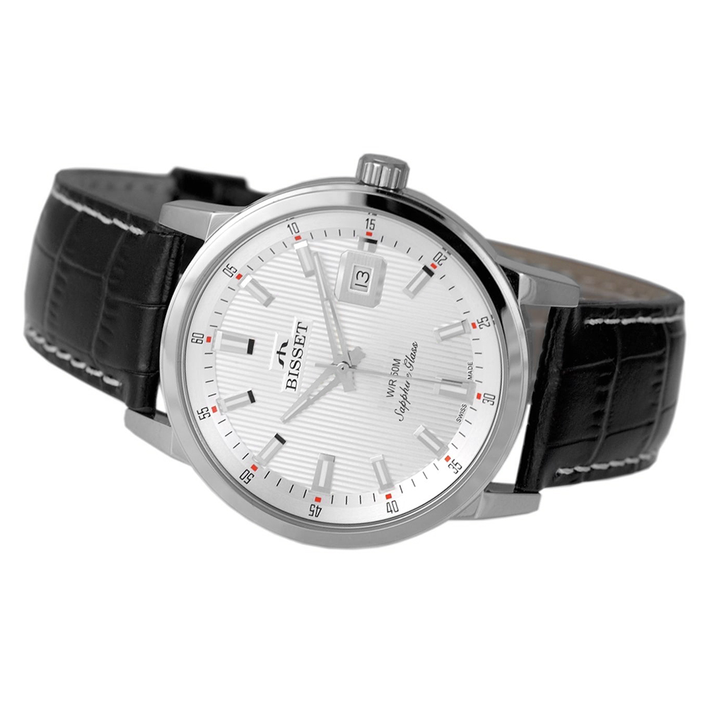 Bisset BIS066 zegarek złoty klasyczny Klasyczne pasek - miniatura 2