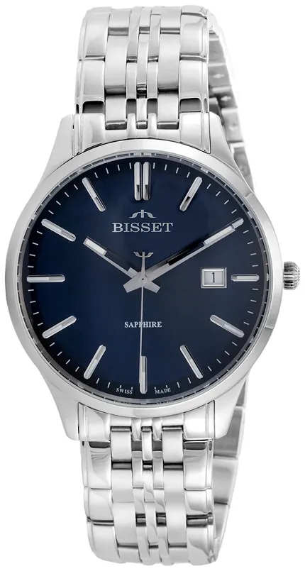 Bisset BIS089 Klasyczne BSDF38 srebrny granat - zdjęcie 1