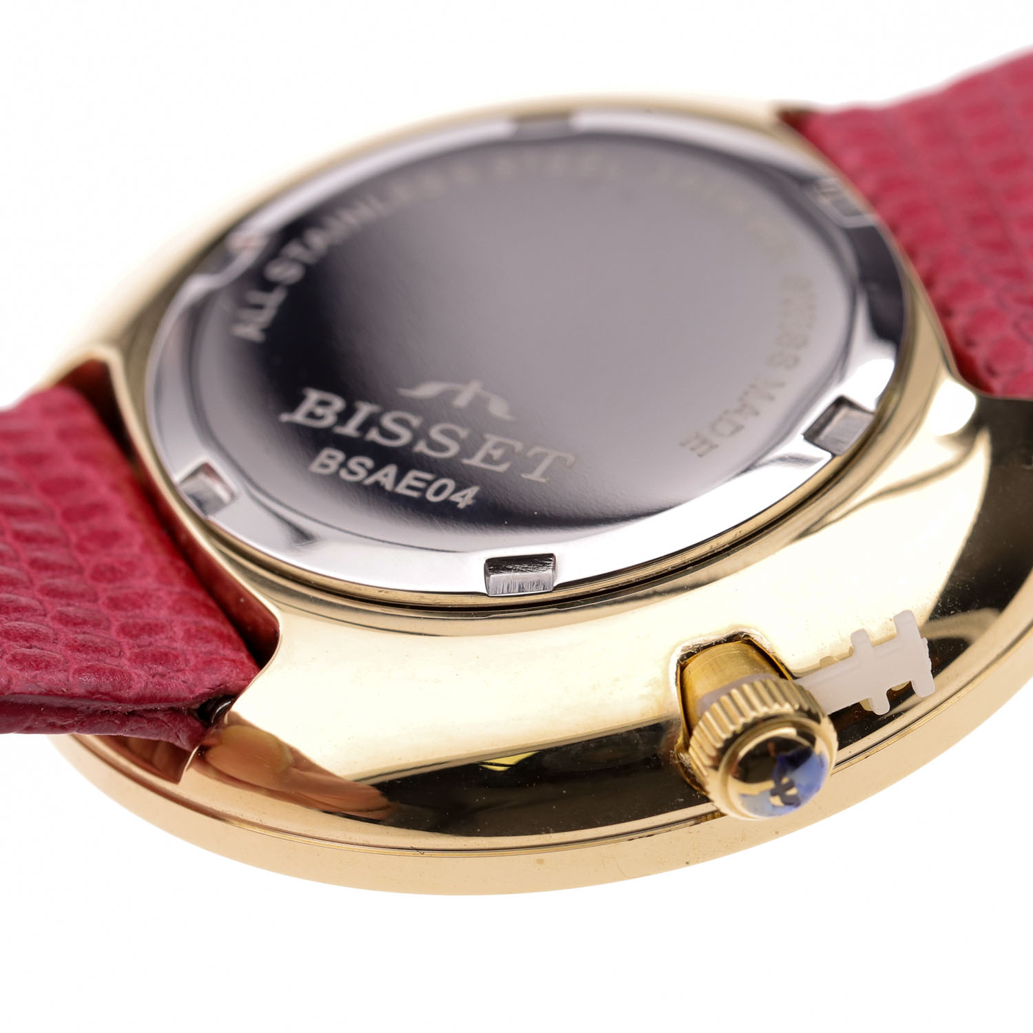 Bisset BSAE04GISX03BX-POWYSTAWOWY zegarek złoty elegancki Biżuteryjne pasek