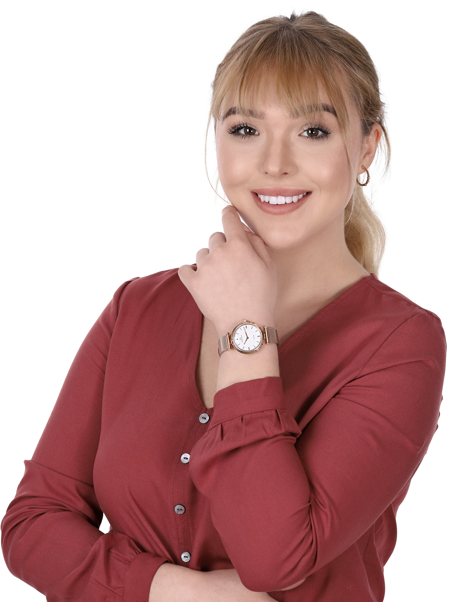 Bisset BSBE92RISX03BX zegarek damski elegancki Klasyczne bransoleta