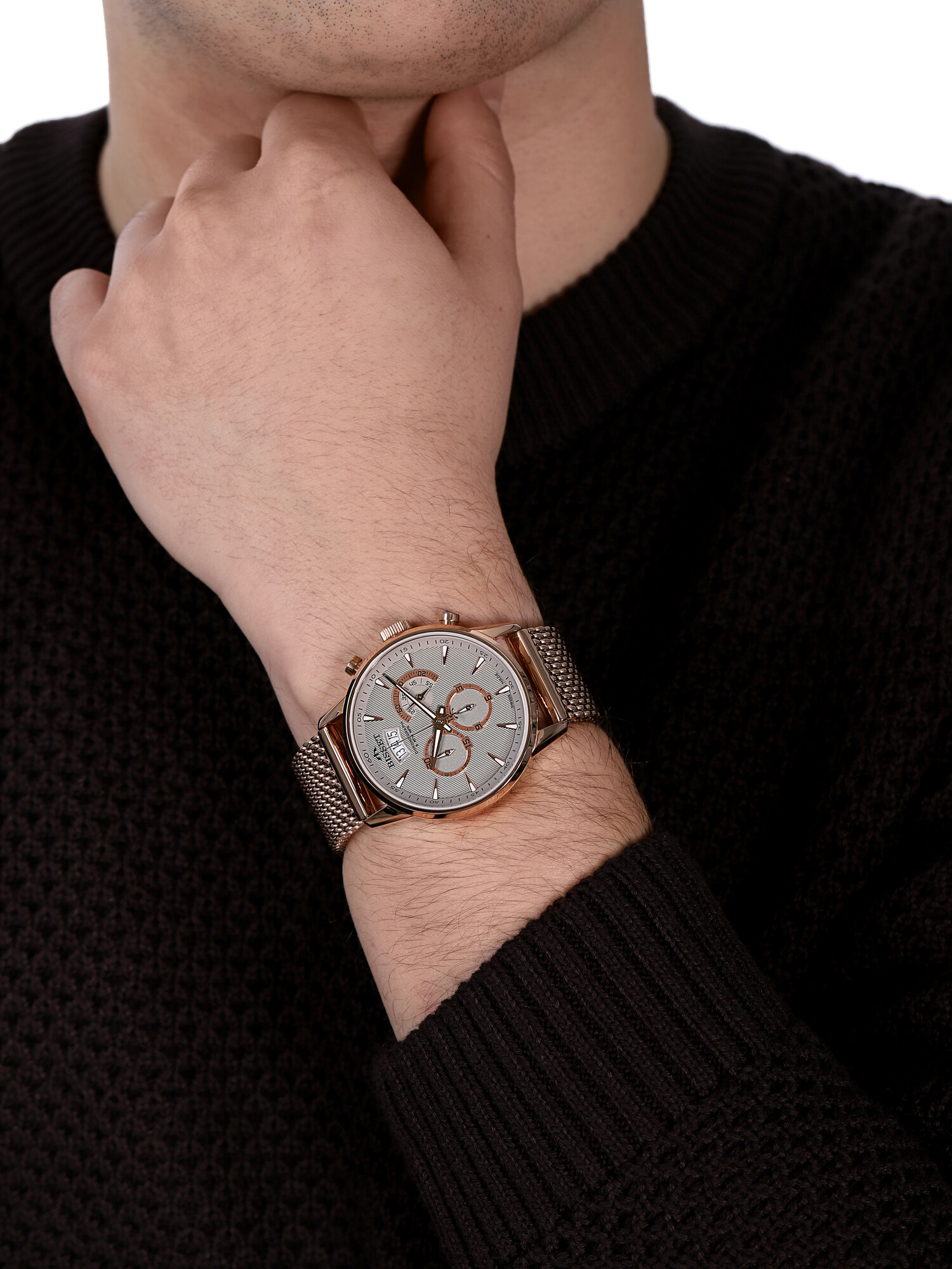 Bisset BSDE88RIVX05AX Klasyczne zegarek męski elegancki mineralne - miniatura 3