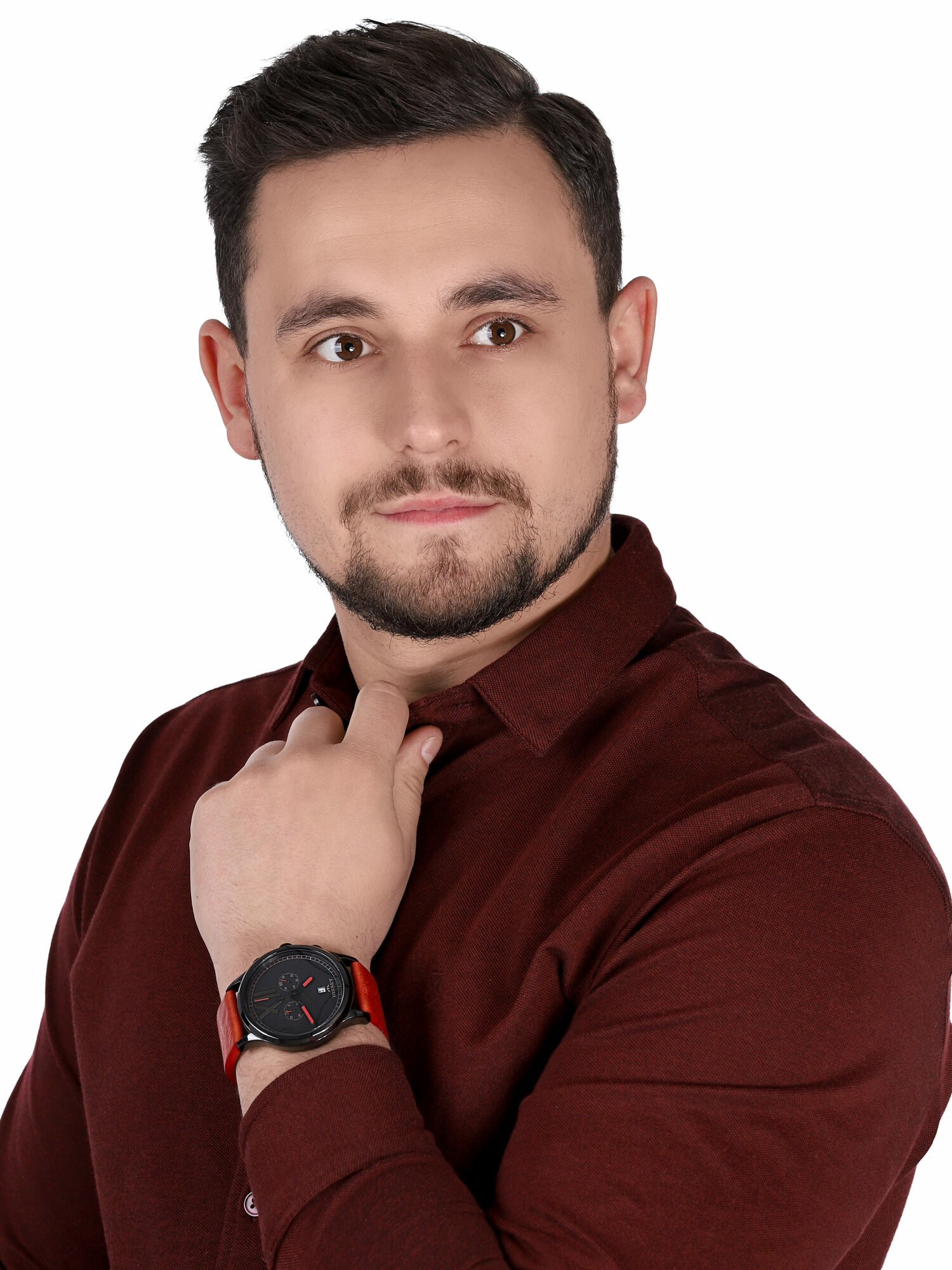 Bisset BSFE89BIBR03AX zegarek czarny klasyczny Nowoczesne pasek - miniatura 2