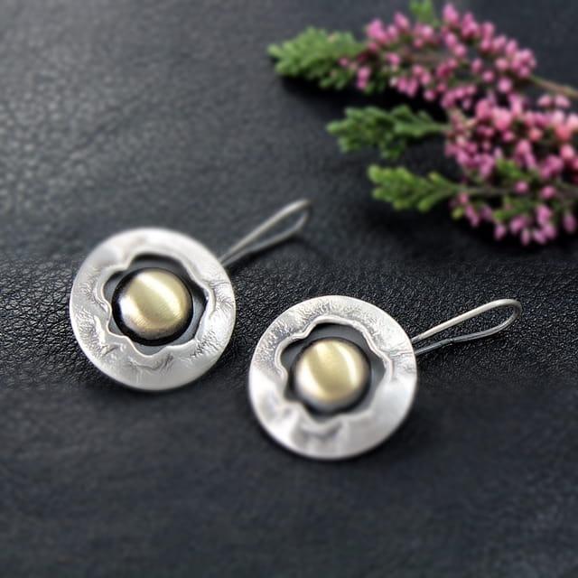 biżuteria Harf KBZ0008 Okazałe nietuzinkowe kolczyki srebrne z plecionką - miniatura 6
