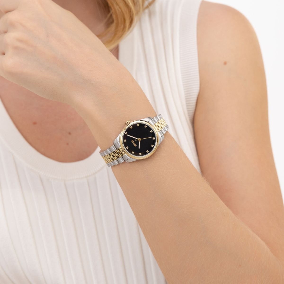 Boss 1502811 zegarek srebrny elegancki Damskie bransoleta - miniatura 5