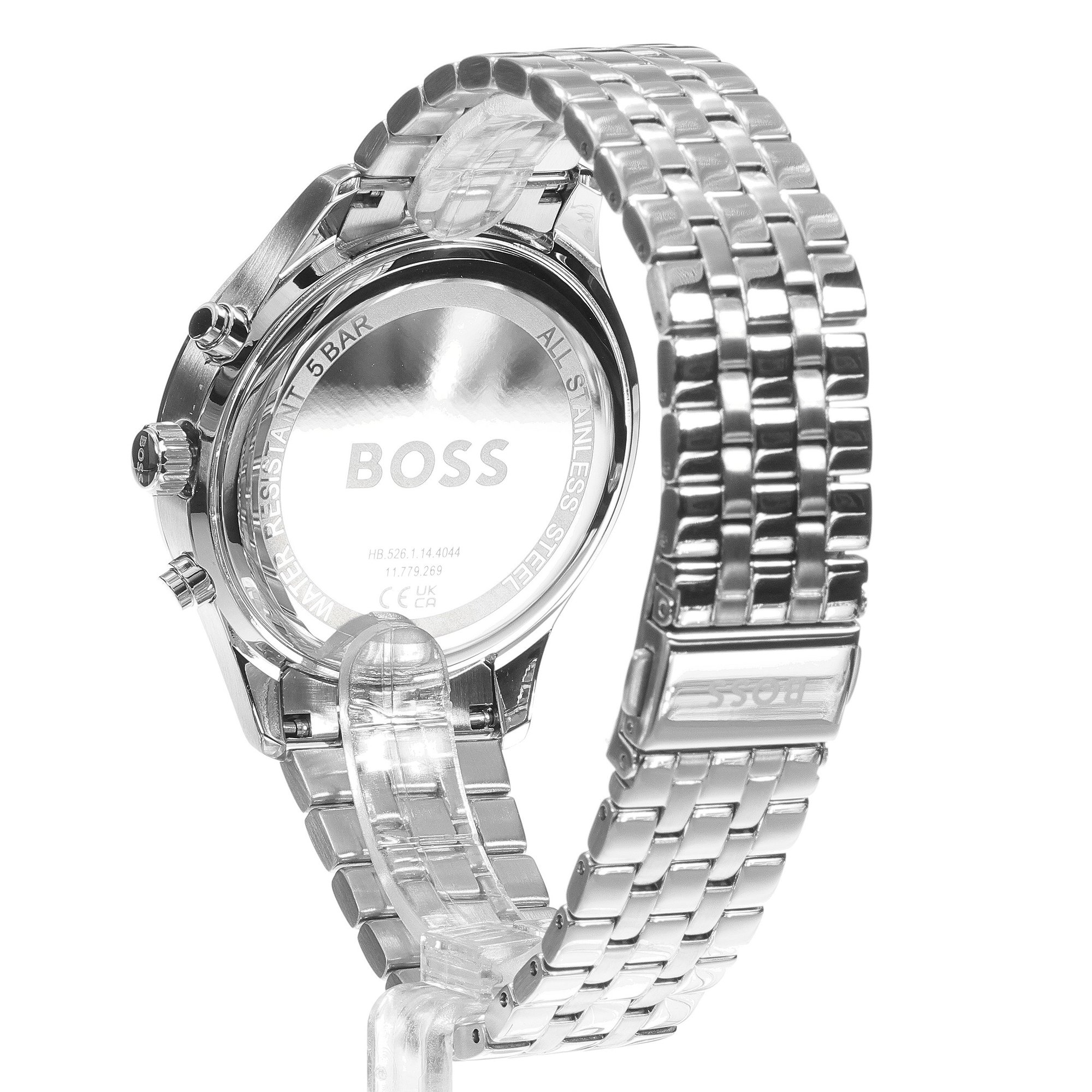 Boss 1514157 zegarek srebrny klasyczny Męskie bransoleta - miniatura 4