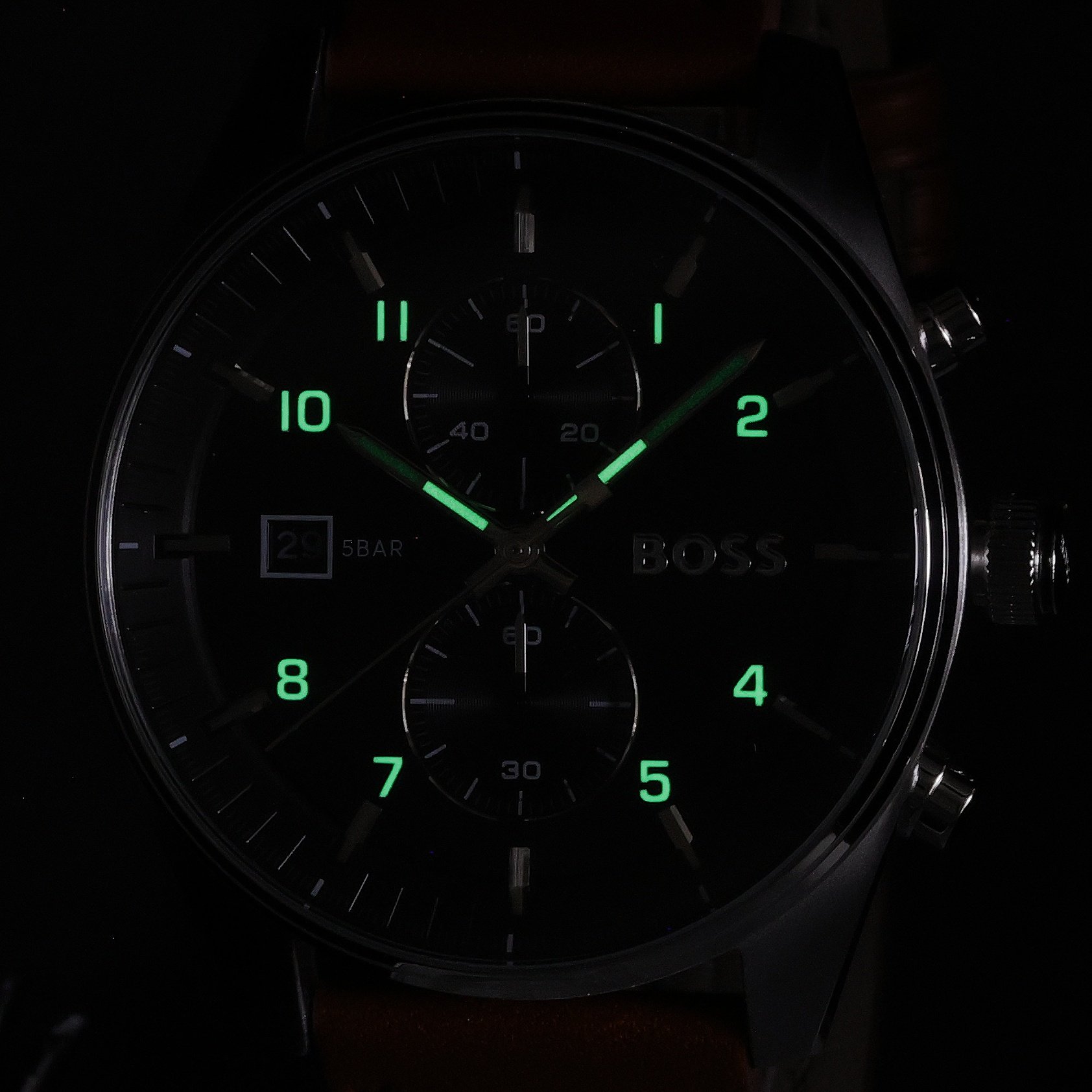 Boss 1514161 zegarek srebrny klasyczny Męskie pasek - miniatura 5