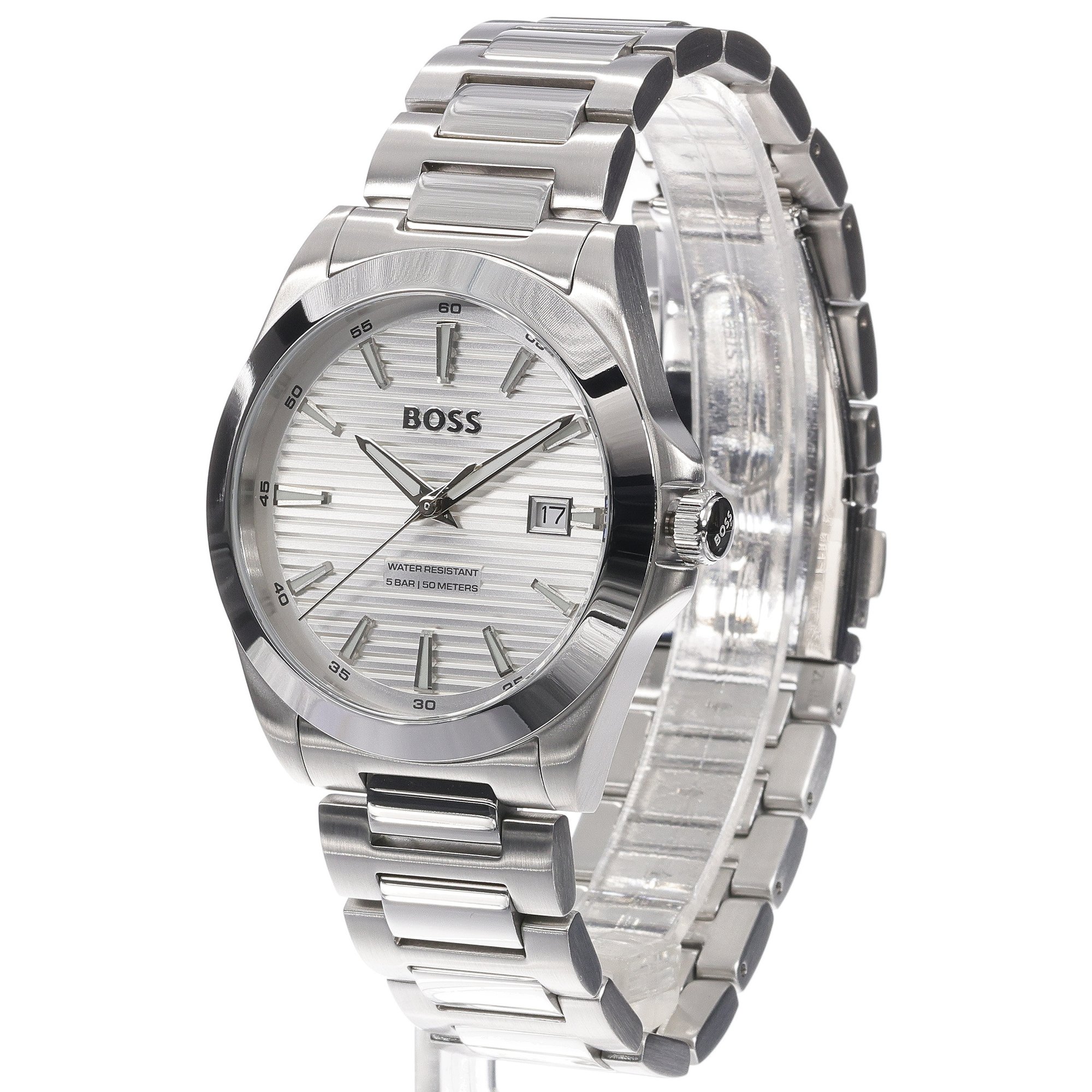 Boss 1514176 zegarek srebrny fashion-modowy Męskie bransoleta - miniatura 7