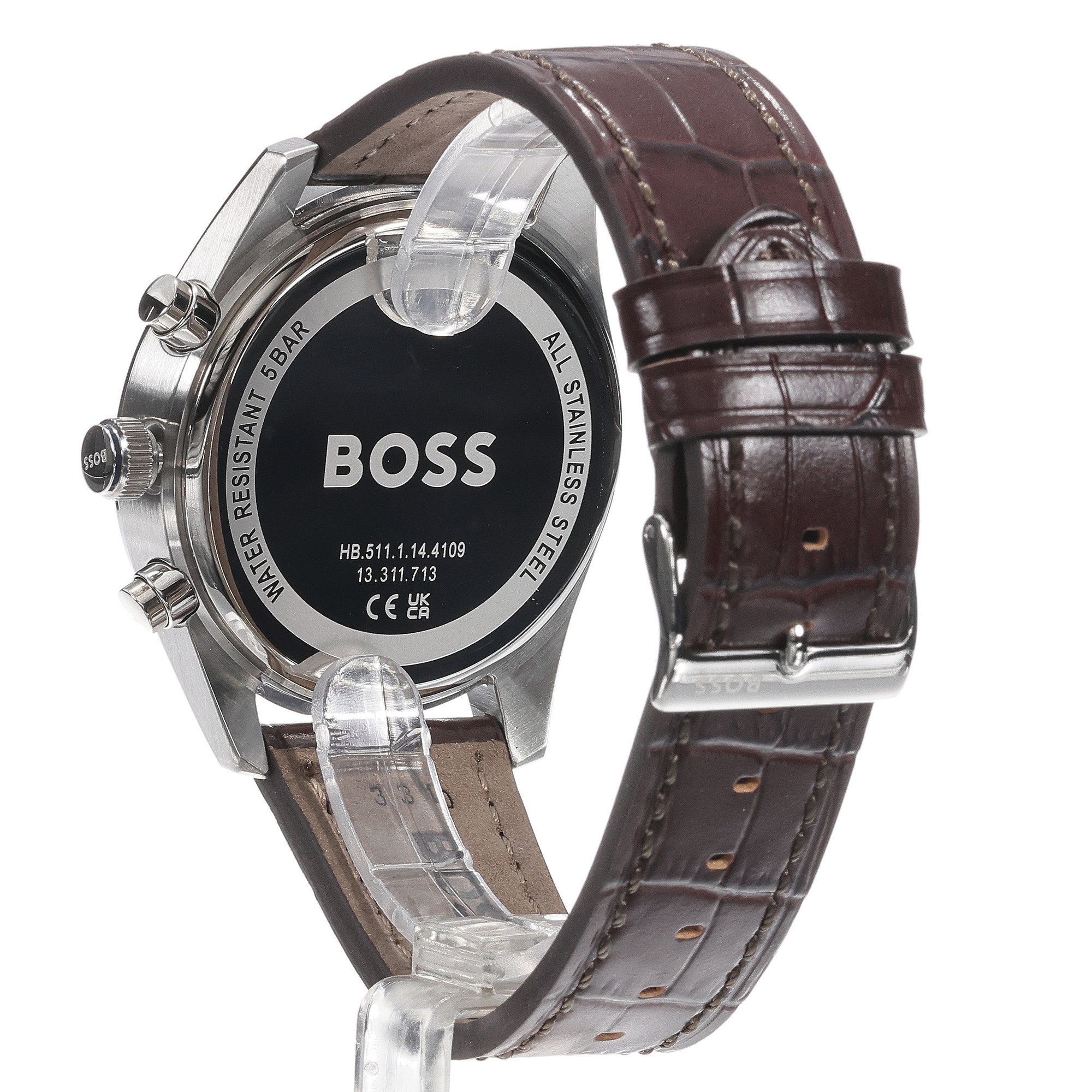 Boss 1514194 zegarek srebrny fashion-modowy Męskie pasek - miniatura 6
