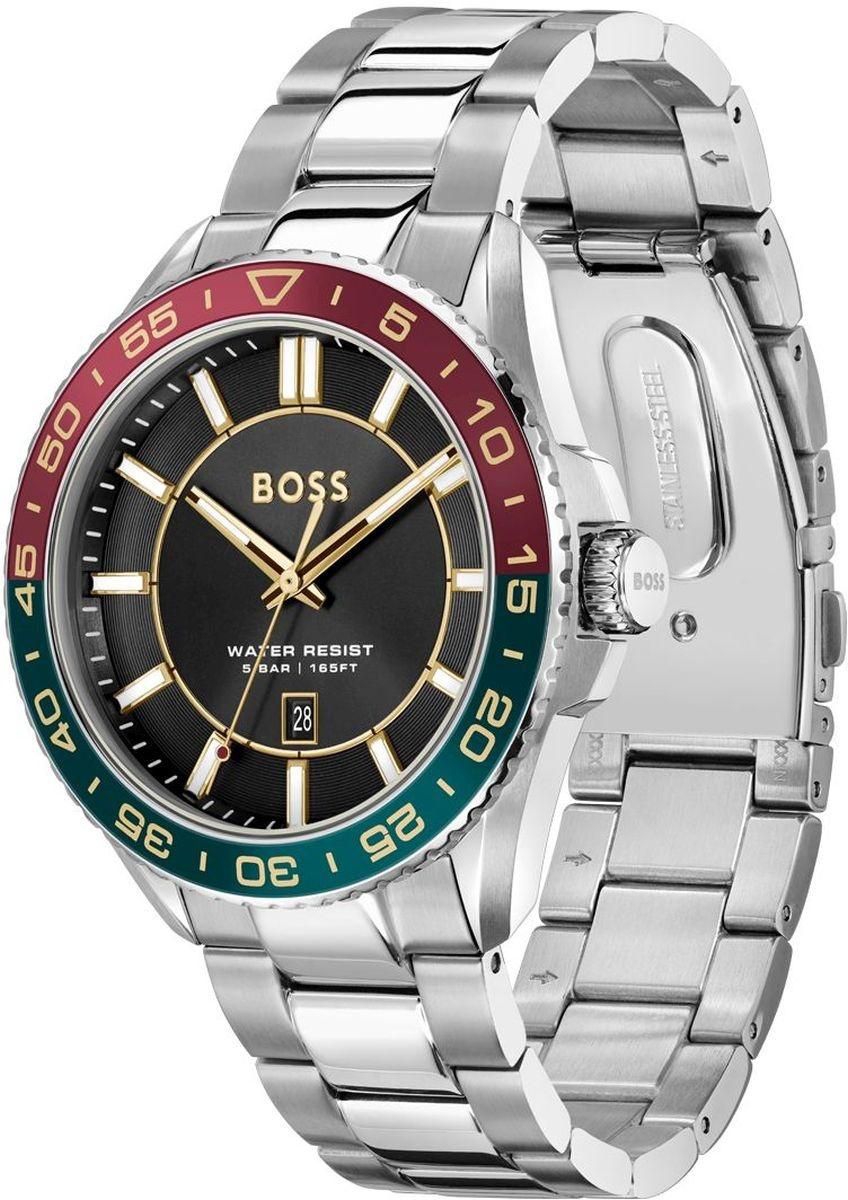 Boss 1514210 zegarek srebrny sportowy Męskie bransoleta - miniatura 2