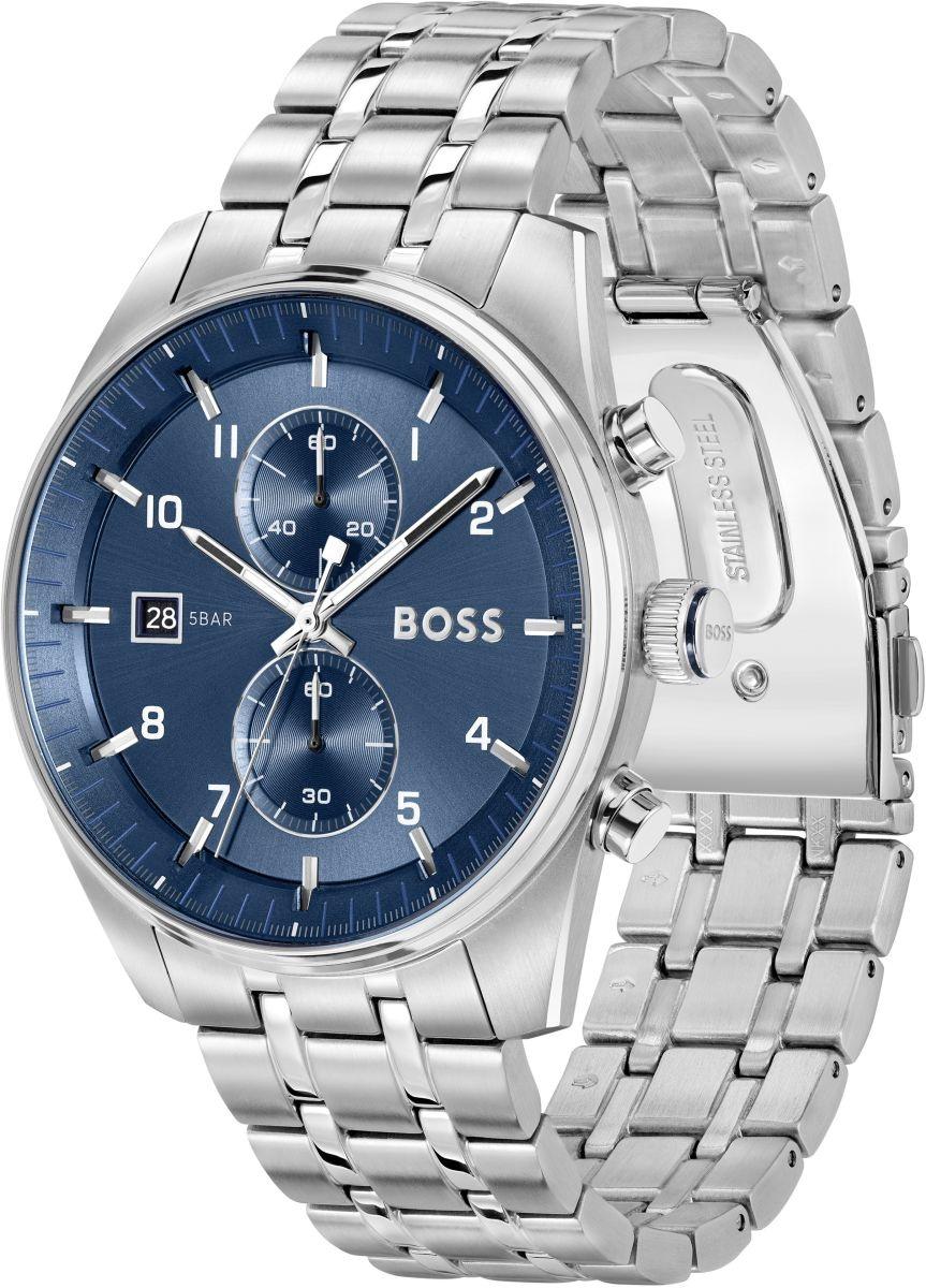 Boss 1514216 zegarek srebrny klasyczny Męskie bransoleta - miniatura 3