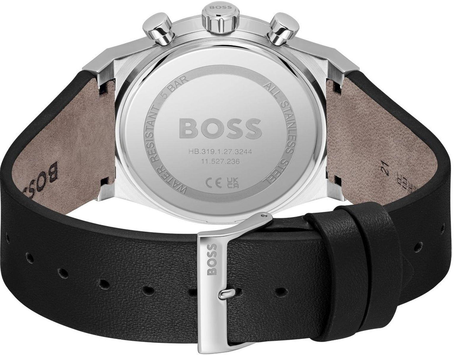 Boss 1514218 zegarek srebrny klasyczny Męskie pasek - miniatura 3