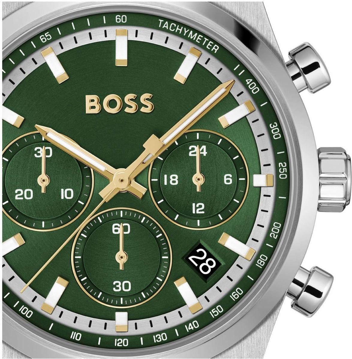 Boss 1514220 zegarek srebrny klasyczny Męskie bransoleta - miniatura 4
