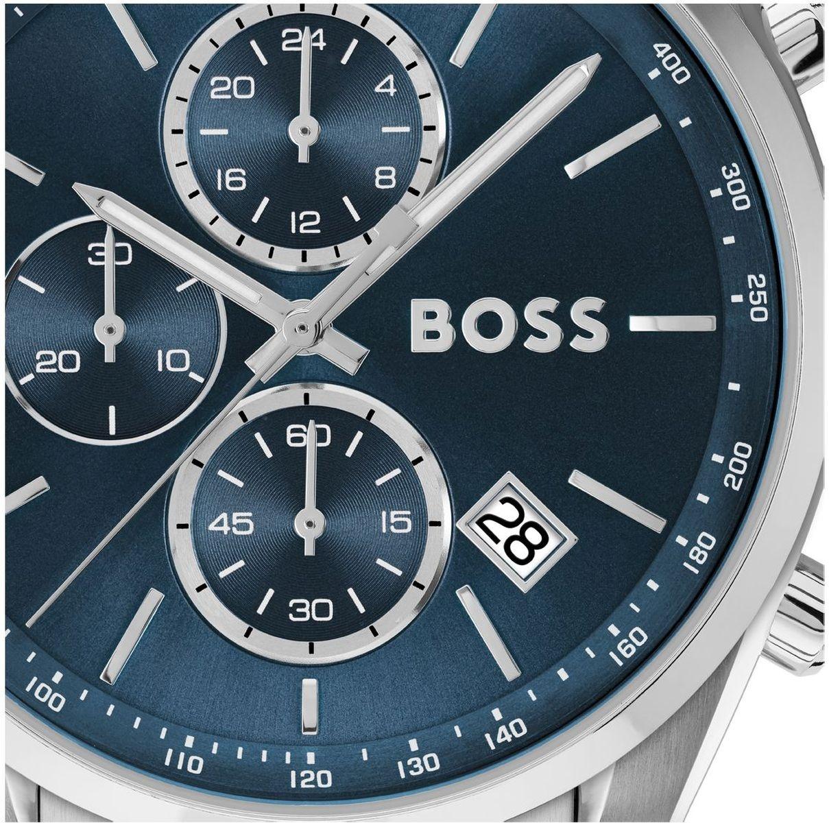 Boss 1514226 zegarek srebrny klasyczny Męskie bransoleta