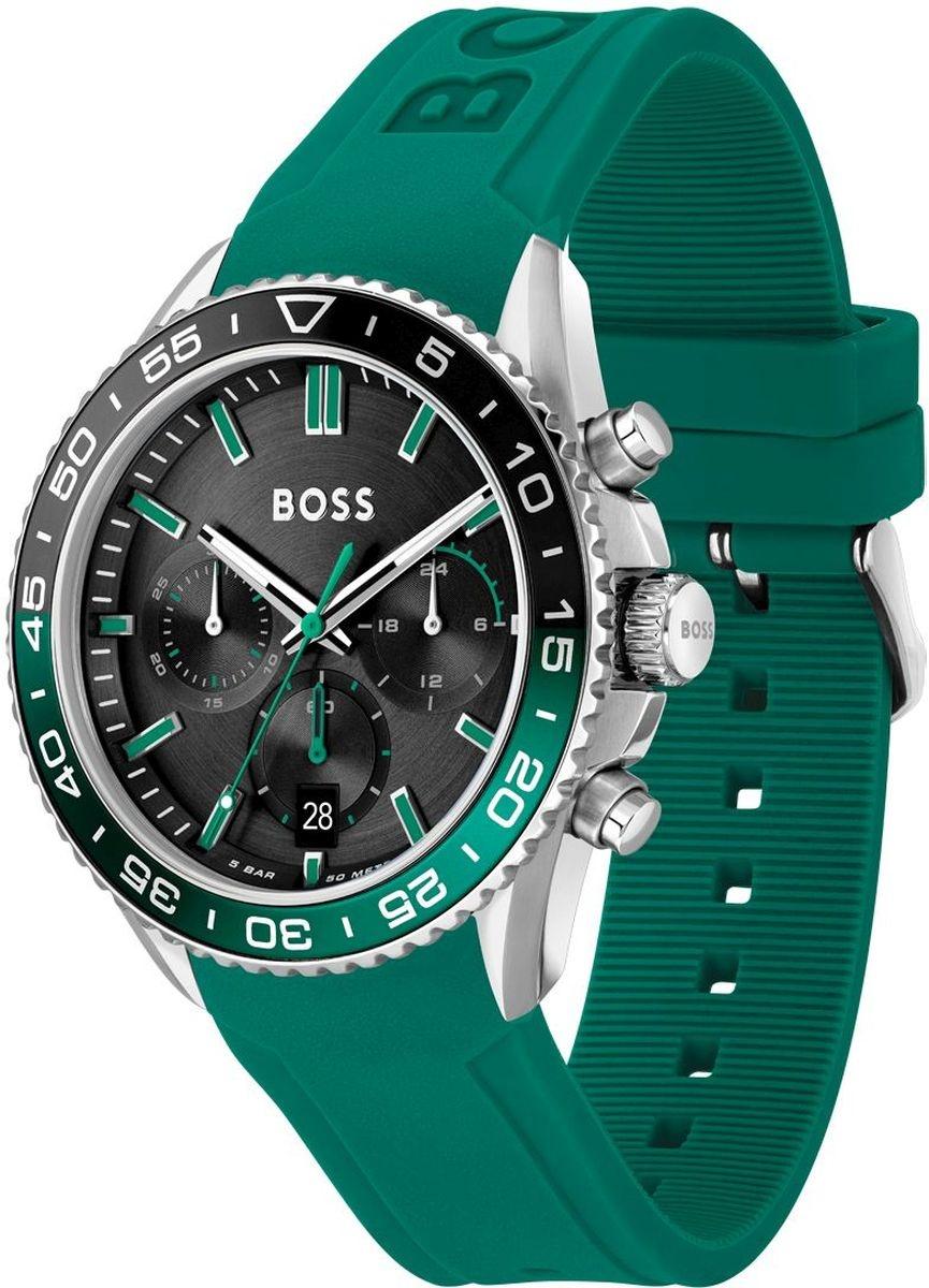 Boss 1514246 zegarek srebrny sportowy Męskie pasek - miniatura 3