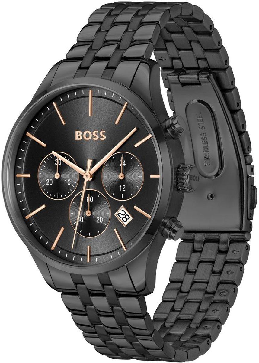 Boss 1514256 zegarek czarny klasyczny Męskie bransoleta - miniatura 3