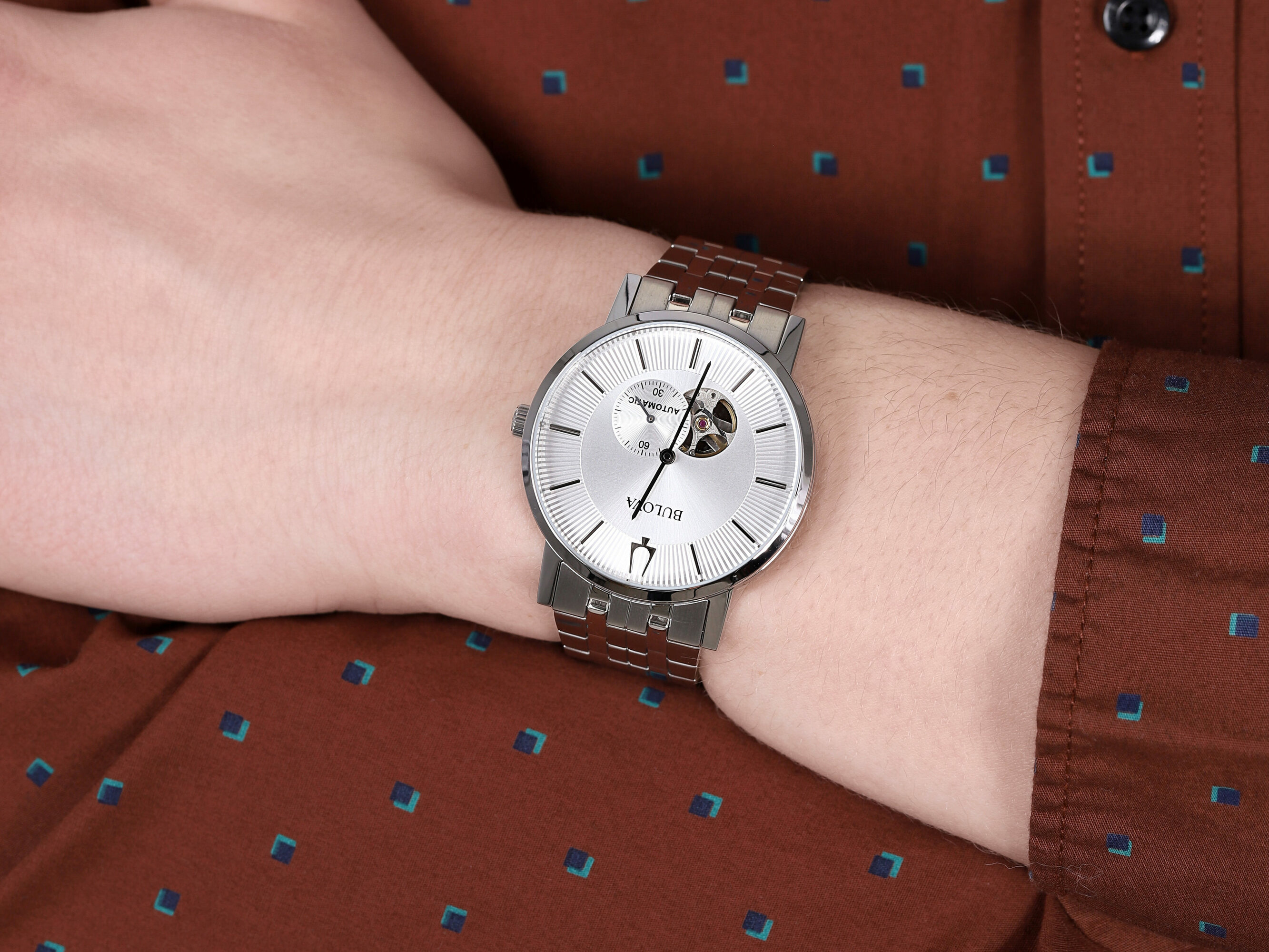 Bulova 96A238 męski zegarek Automatic bransoleta - miniatura 4
