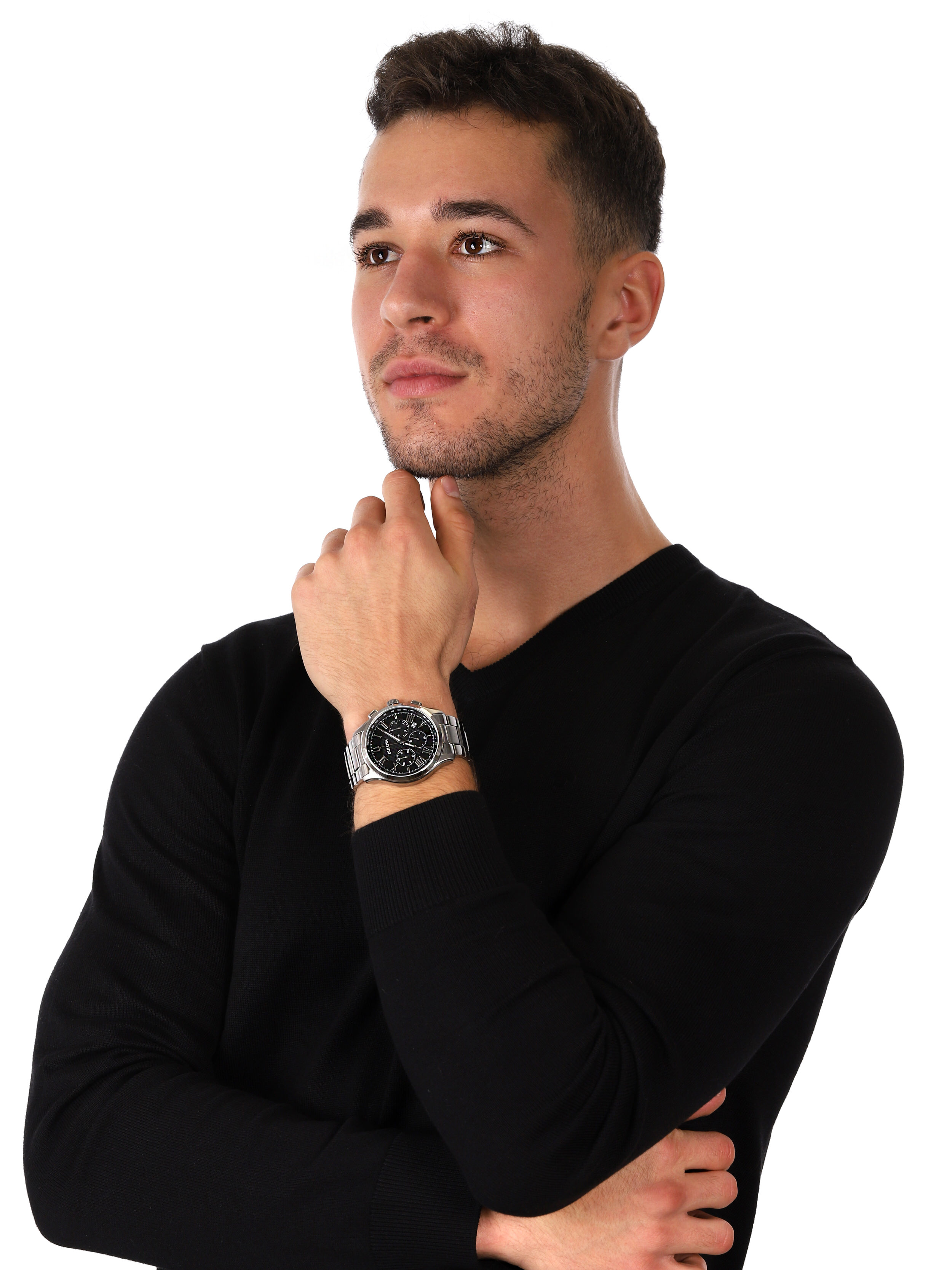 Bulova 96B288 zegarek srebrny klasyczny Classic bransoleta - miniatura 2