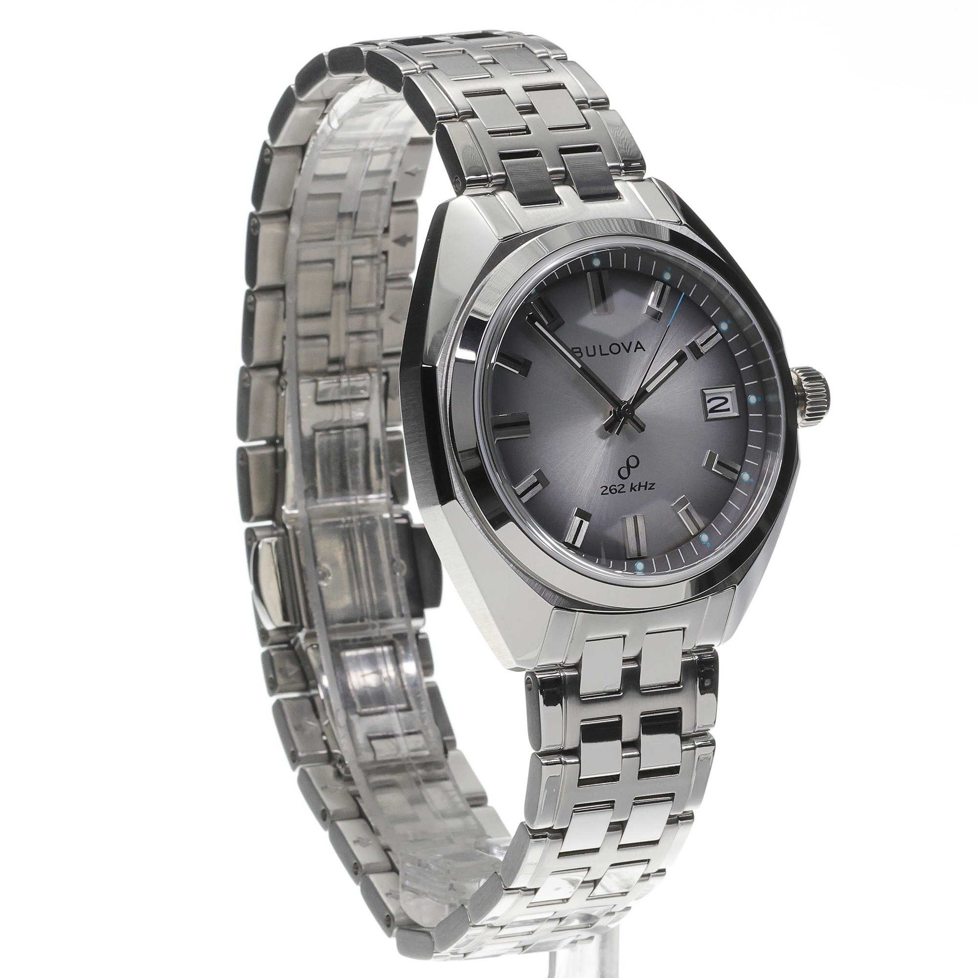 Bulova 96B472 zegarek srebrny klasyczny Precisionist bransoleta - miniatura 3