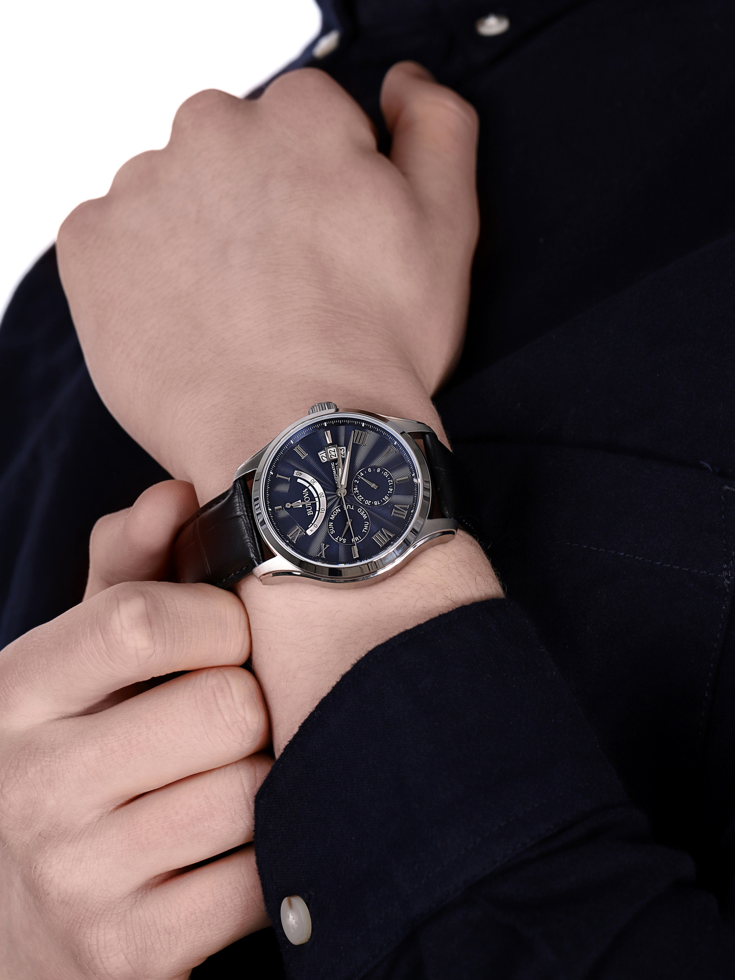 Bulova 96C142 męski zegarek Automatic pasek - miniatura 3