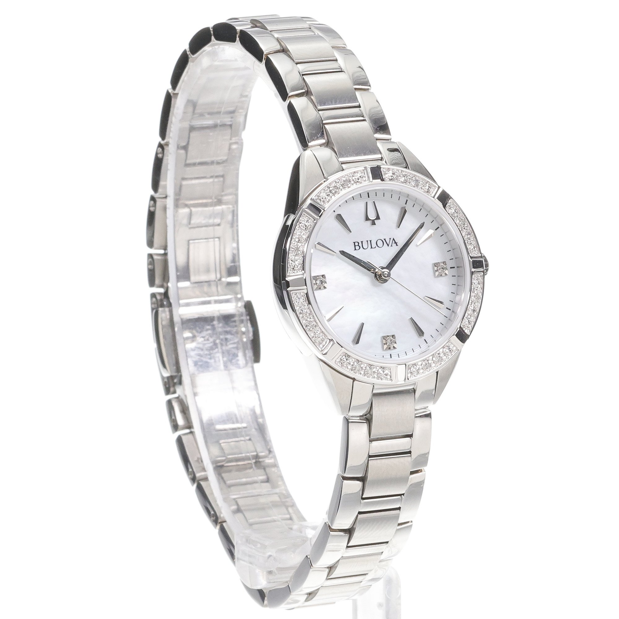 Bulova 96R253 zegarek srebrny elegancki Classic bransoleta