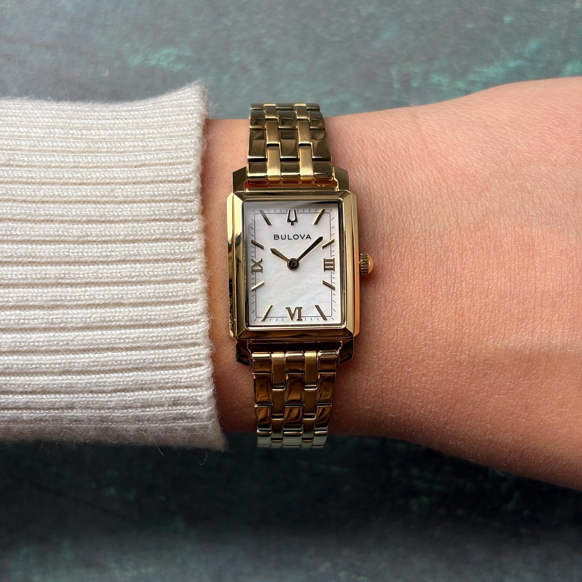 Bulova 97L177 Sutton 21mm Sutton elegancki zegarek złoty - miniatura 9