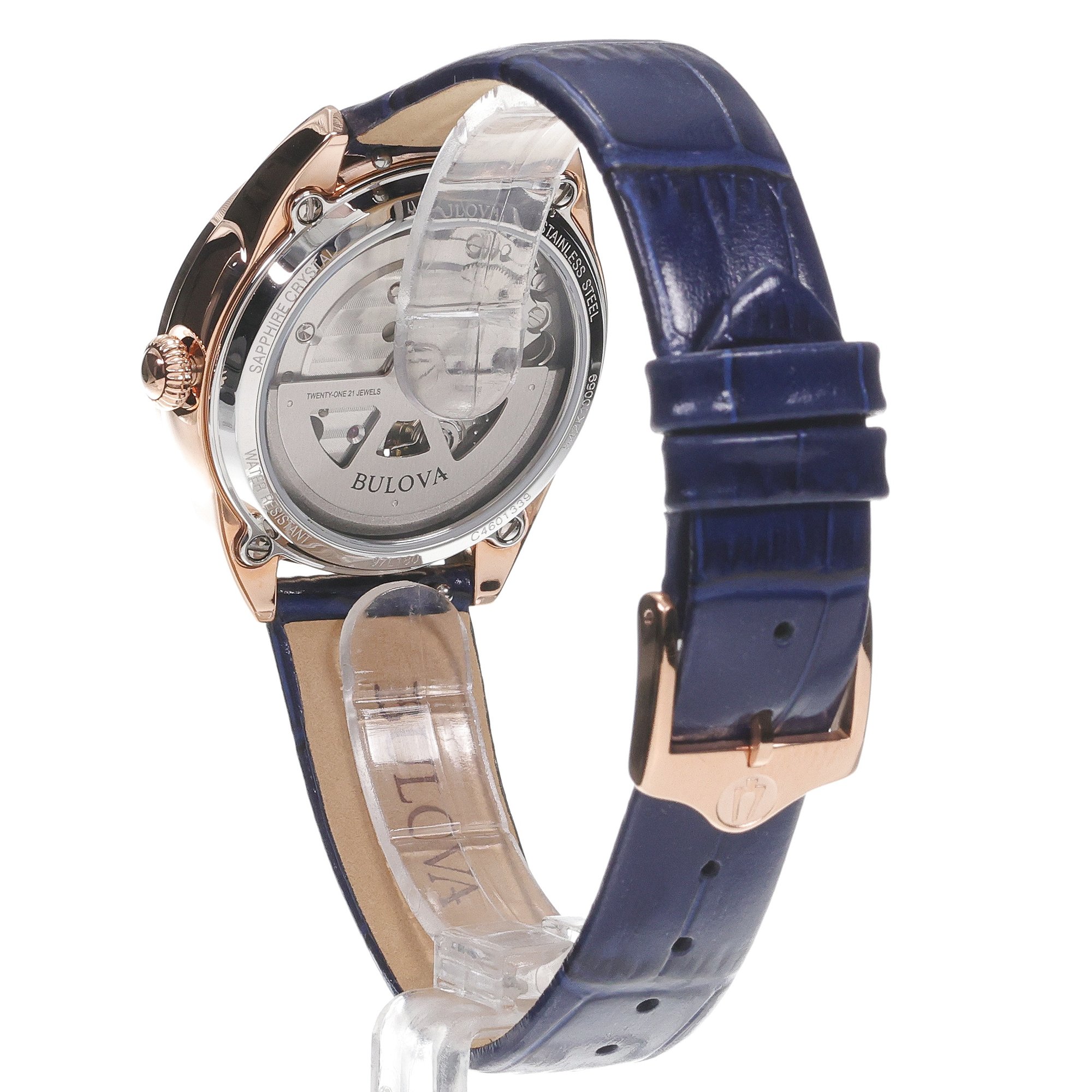 Bulova 97L180 zegarek różowe złoto elegancki Sutton pasek - miniatura 4