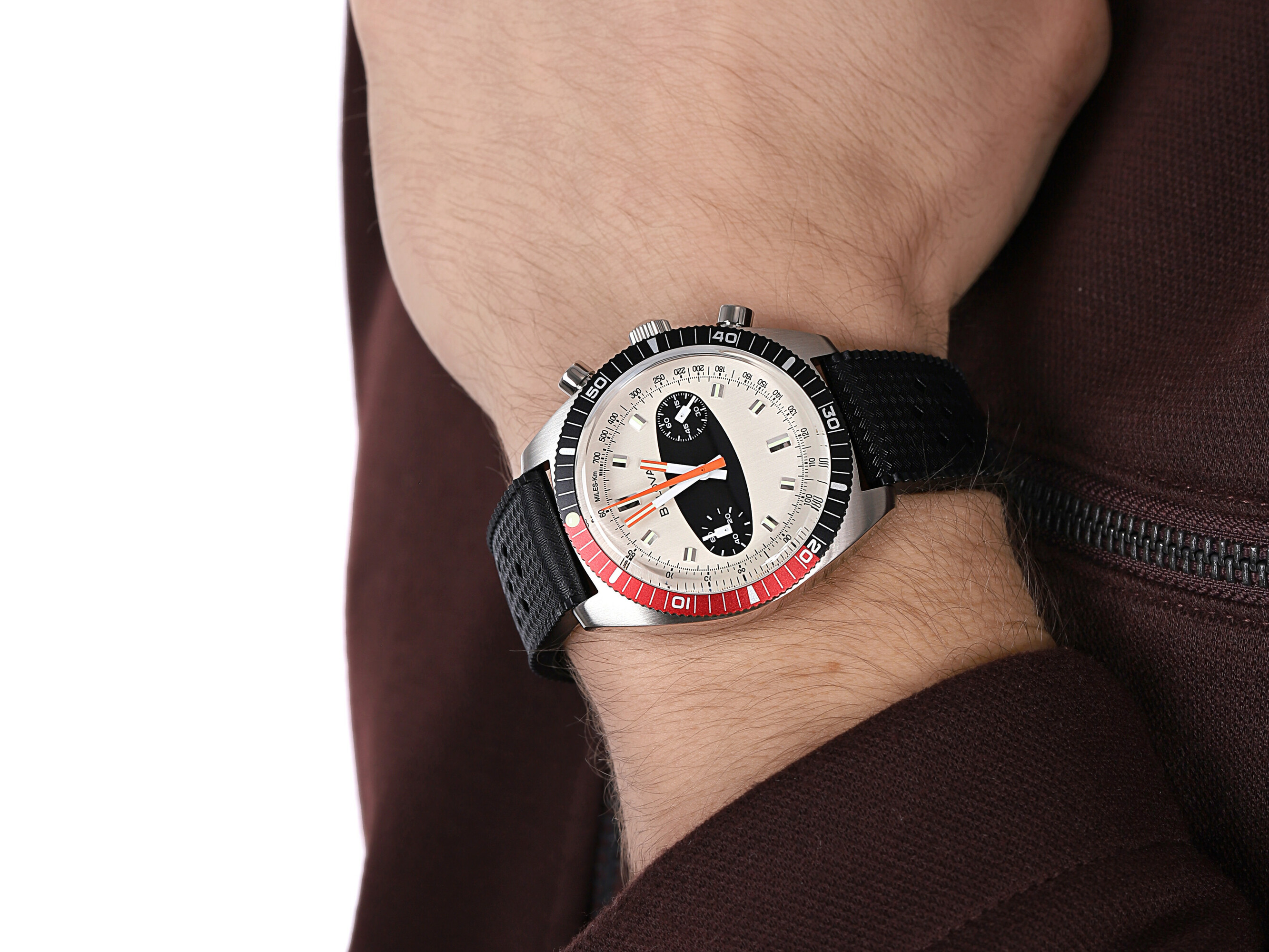 Bulova 98A252 zegarek srebrny sportowy Chronograph C pasek - miniatura 4
