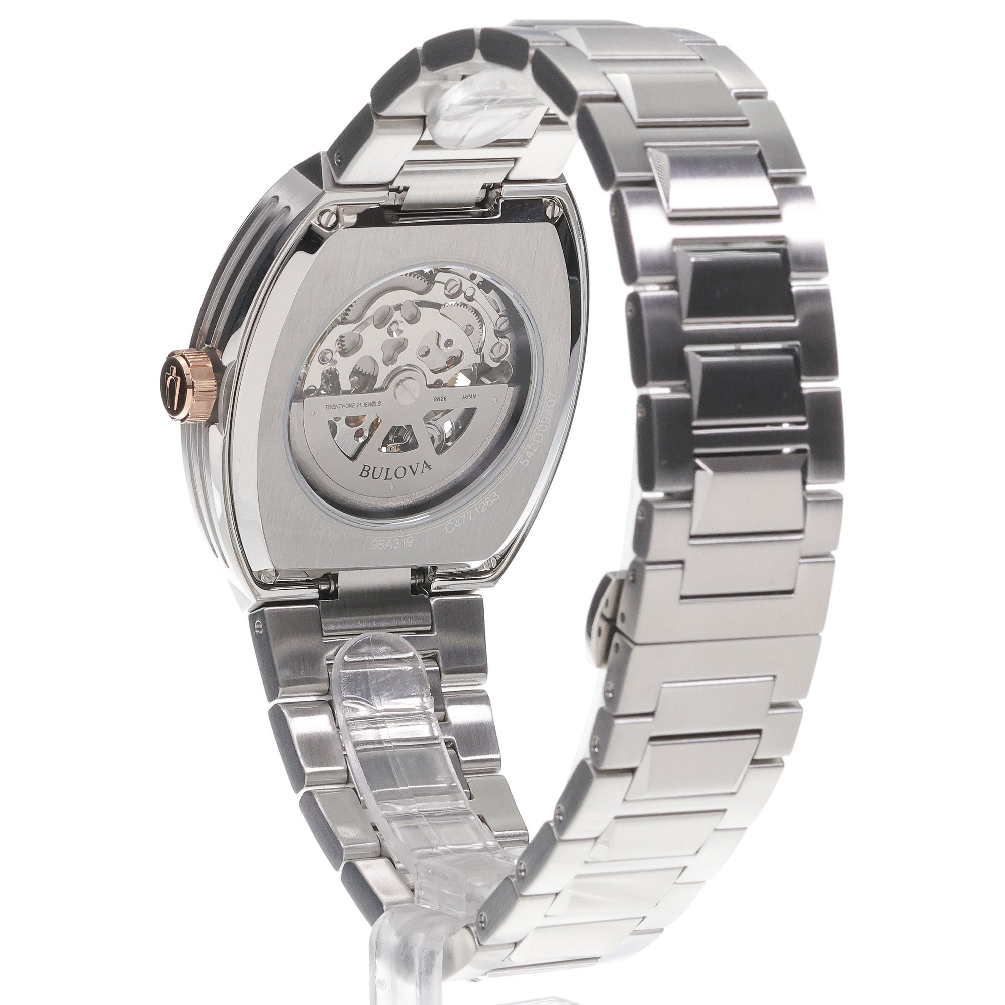Bulova 98A319 zegarek srebrny fashion-modowy Maquina bransoleta - miniatura 4