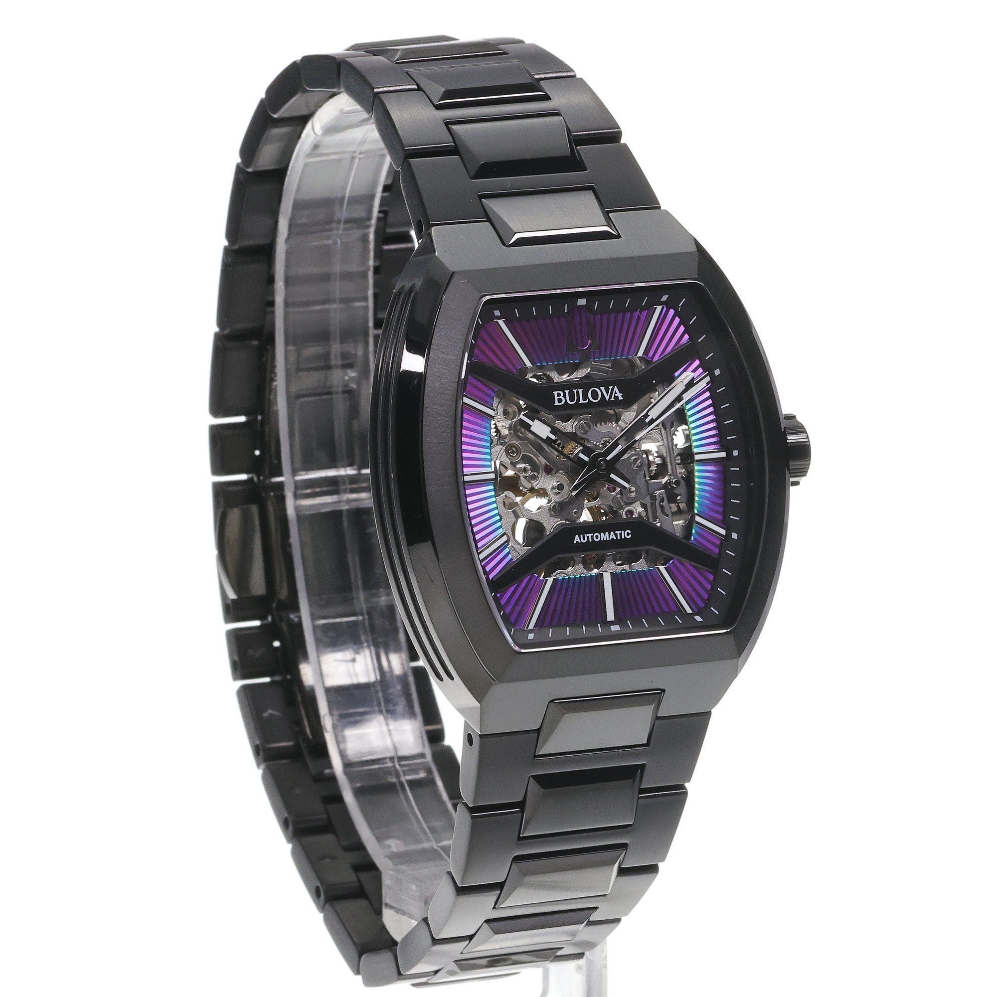 Bulova 98A320 Automatic Skieleton zegarek fashion-modowy Maquina - miniatura 3