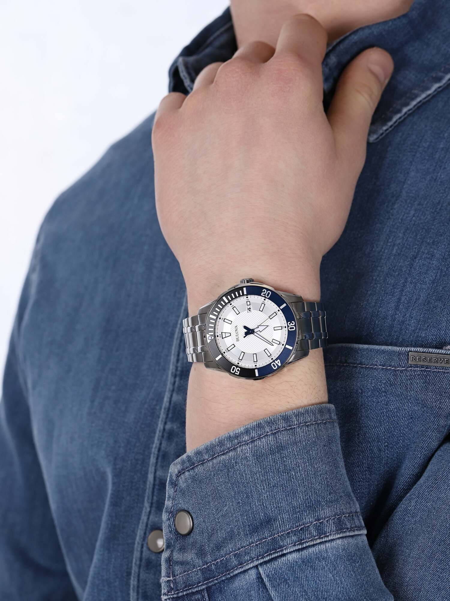 Bulova 98B349 męski zegarek Męskie bransoleta - miniatura 3