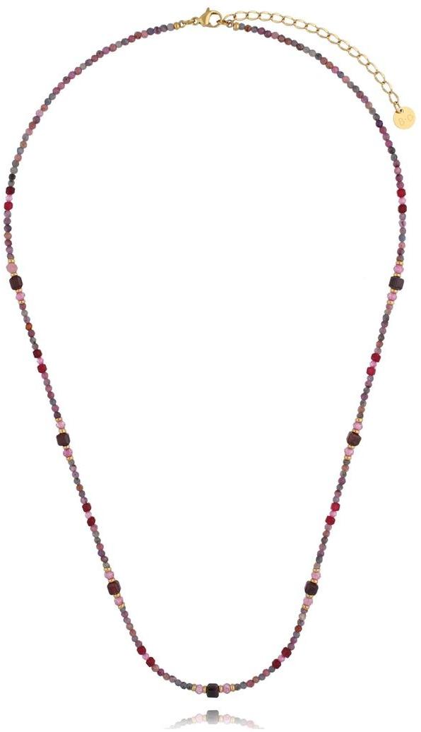 Naszyjnik z szafirami i granatami By Dziubeka NTW1405 