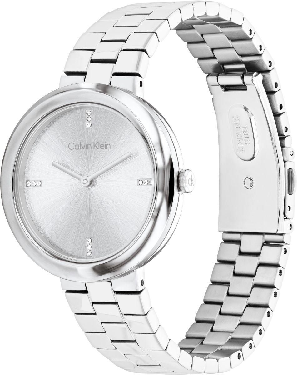 Calvin Klein 25100093 zegarek srebrny fashion-modowy Calvin Klein bransoleta