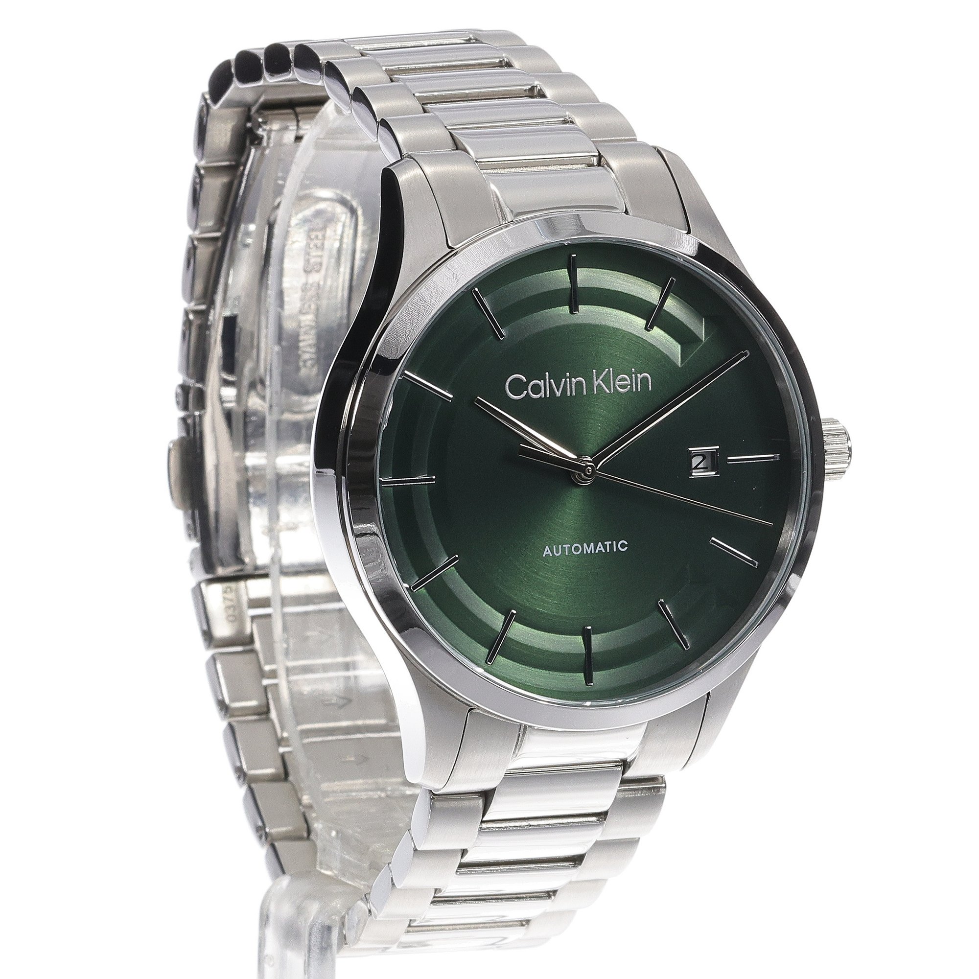 Calvin Klein 25300022 zegarek srebrny klasyczny Calvin Klein bransoleta